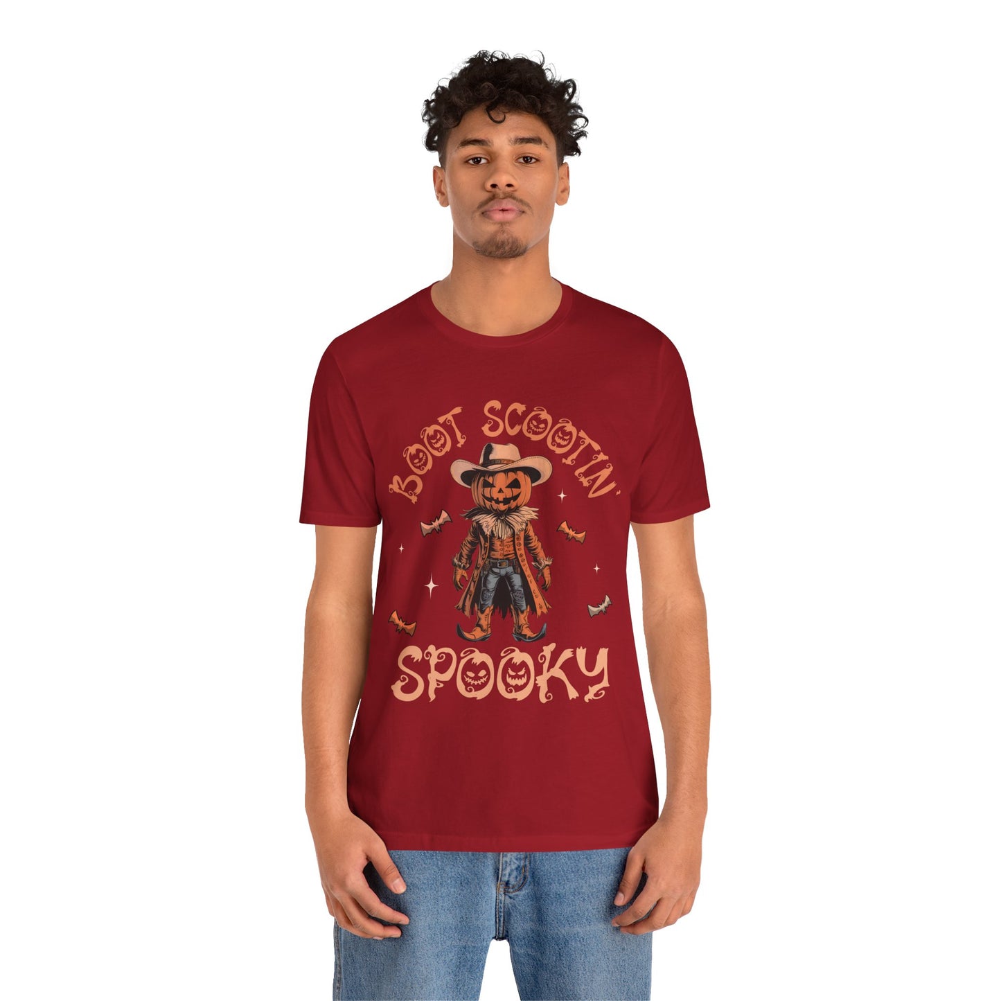 Boot Scootin’ Spooky Shirt – Funny Cowboy Pumpkin Head Western Halloween Tee