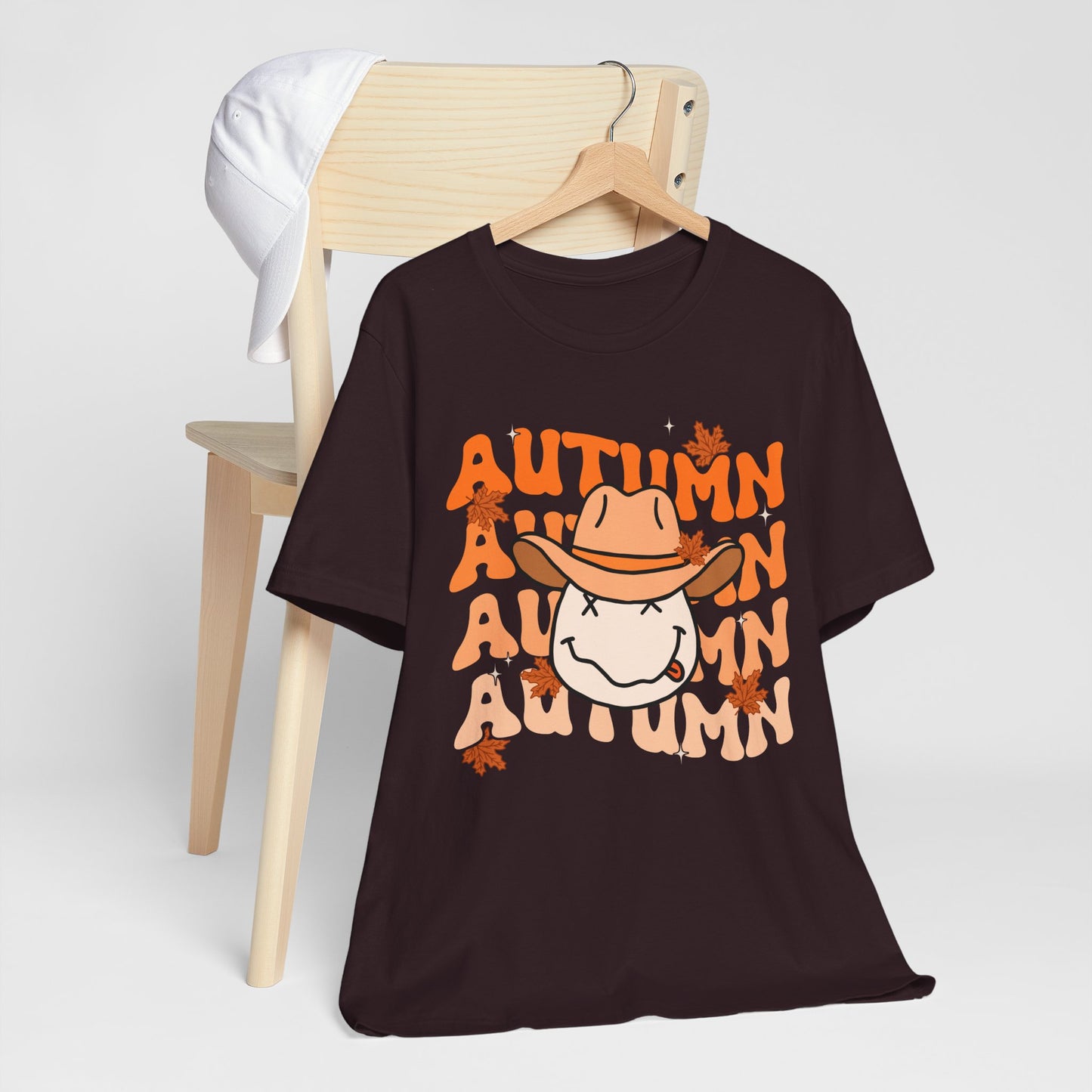 Retro Groovy Fall Shirt – Vintage 70s Smile Face Pumpkin Halloween Tee