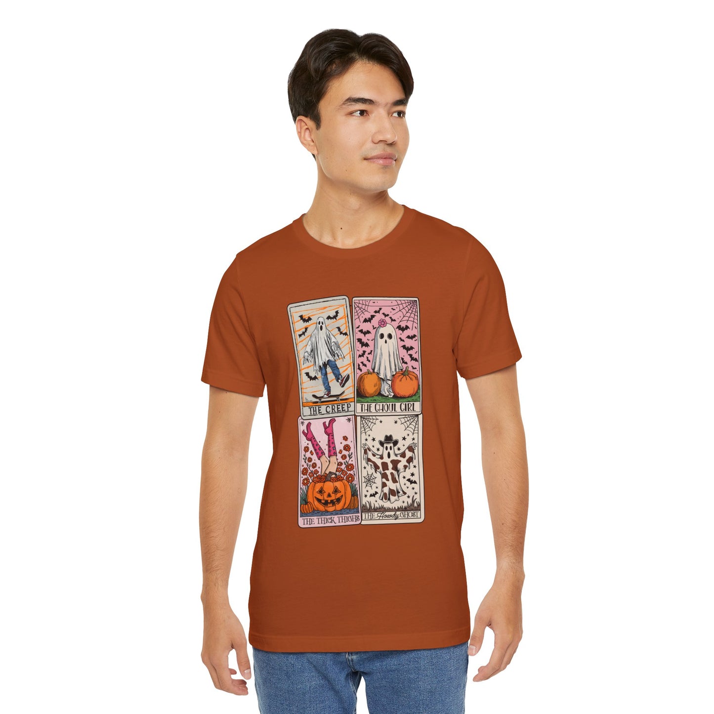 Halloween Tarot Card Ghost Shirt – The Creep, The Ghoul Girl, The Floaty Tee