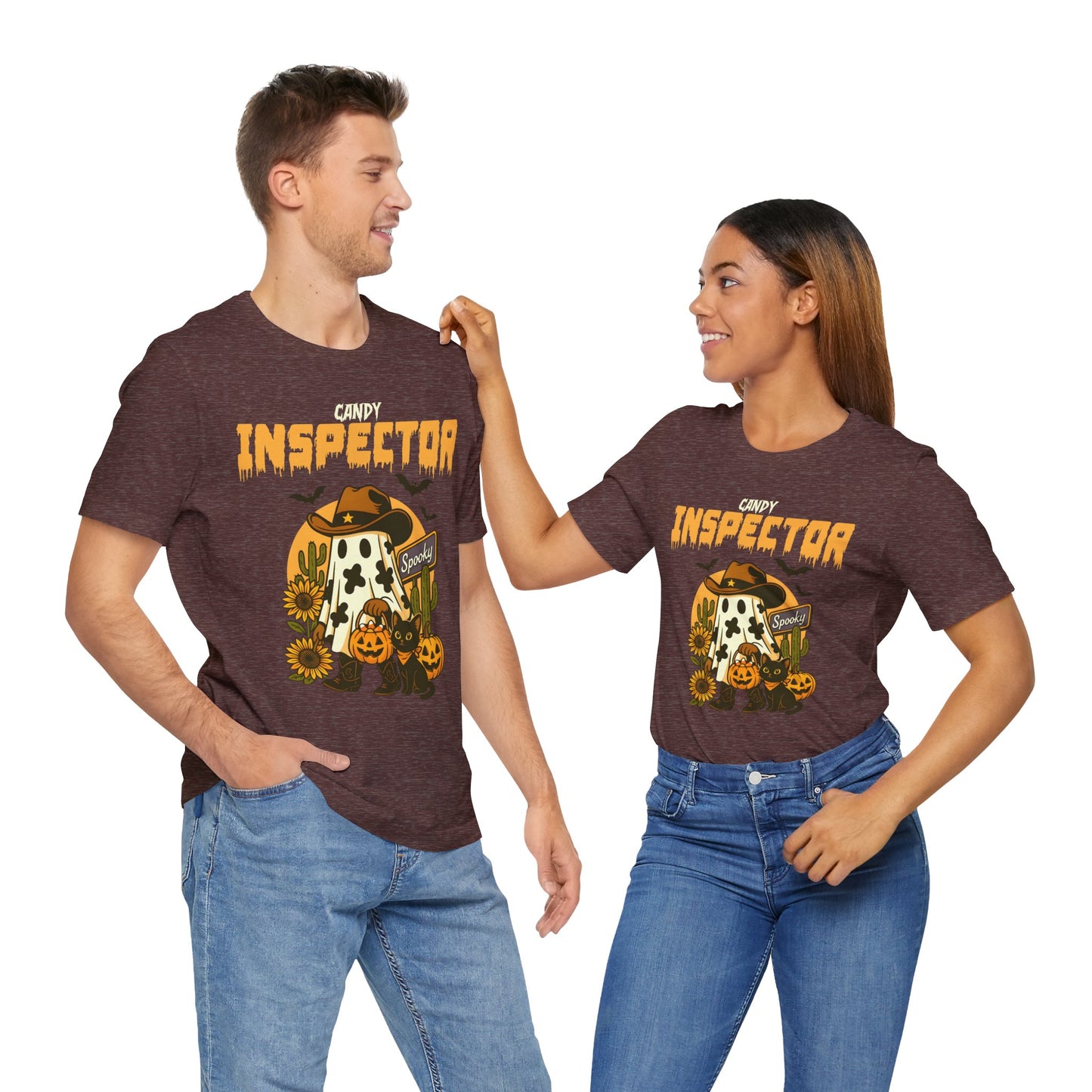 Candy Inspector Shirt – Western Ghost Cowboy Halloween Trick-or-Treat Tee