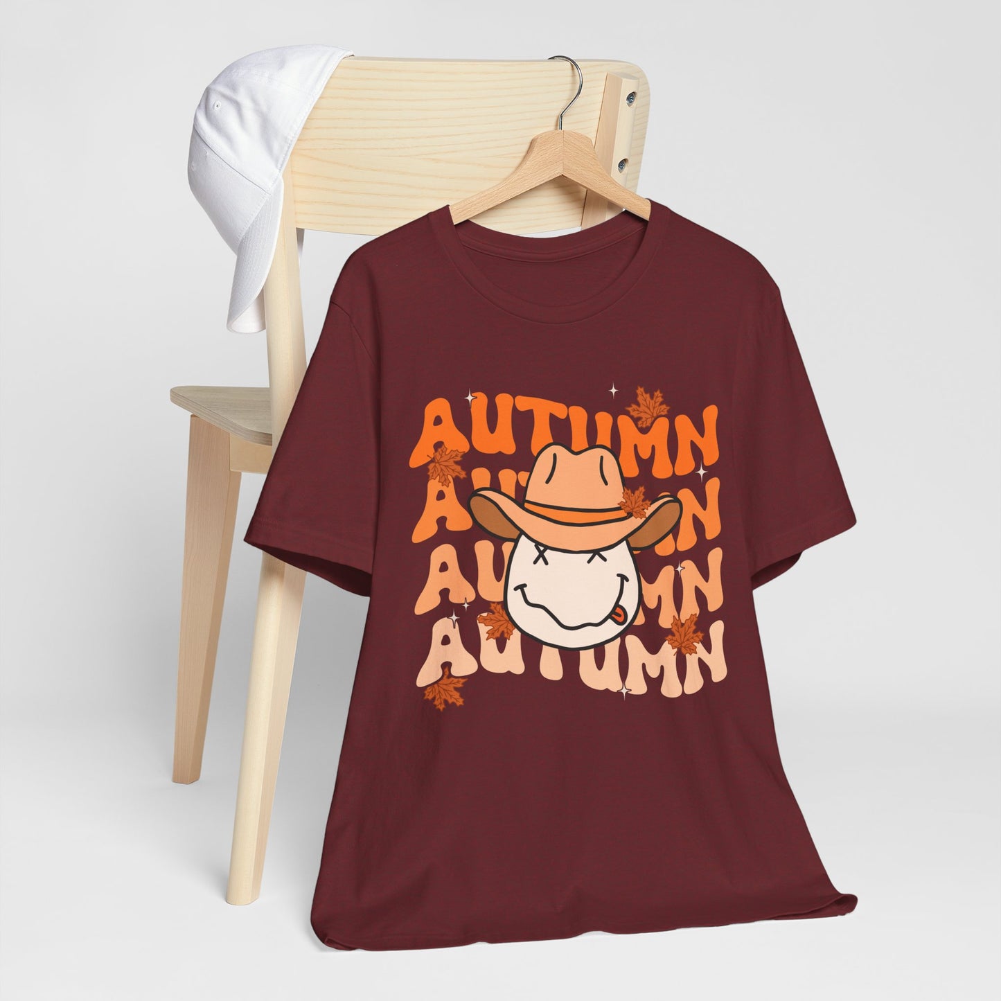 Retro Groovy Fall Shirt – Vintage 70s Smile Face Pumpkin Halloween Tee
