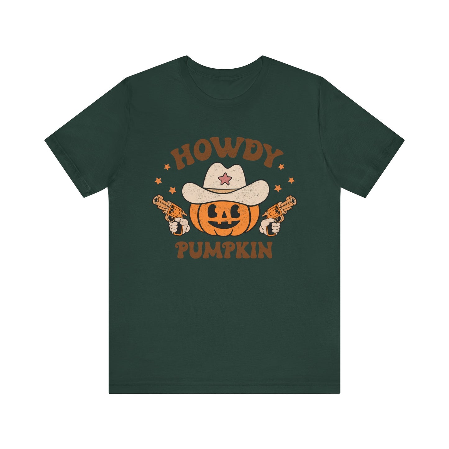 Howdy Pumpkin T-Shirt, Retro Western Cowboy Cowgirl Halloween Tee