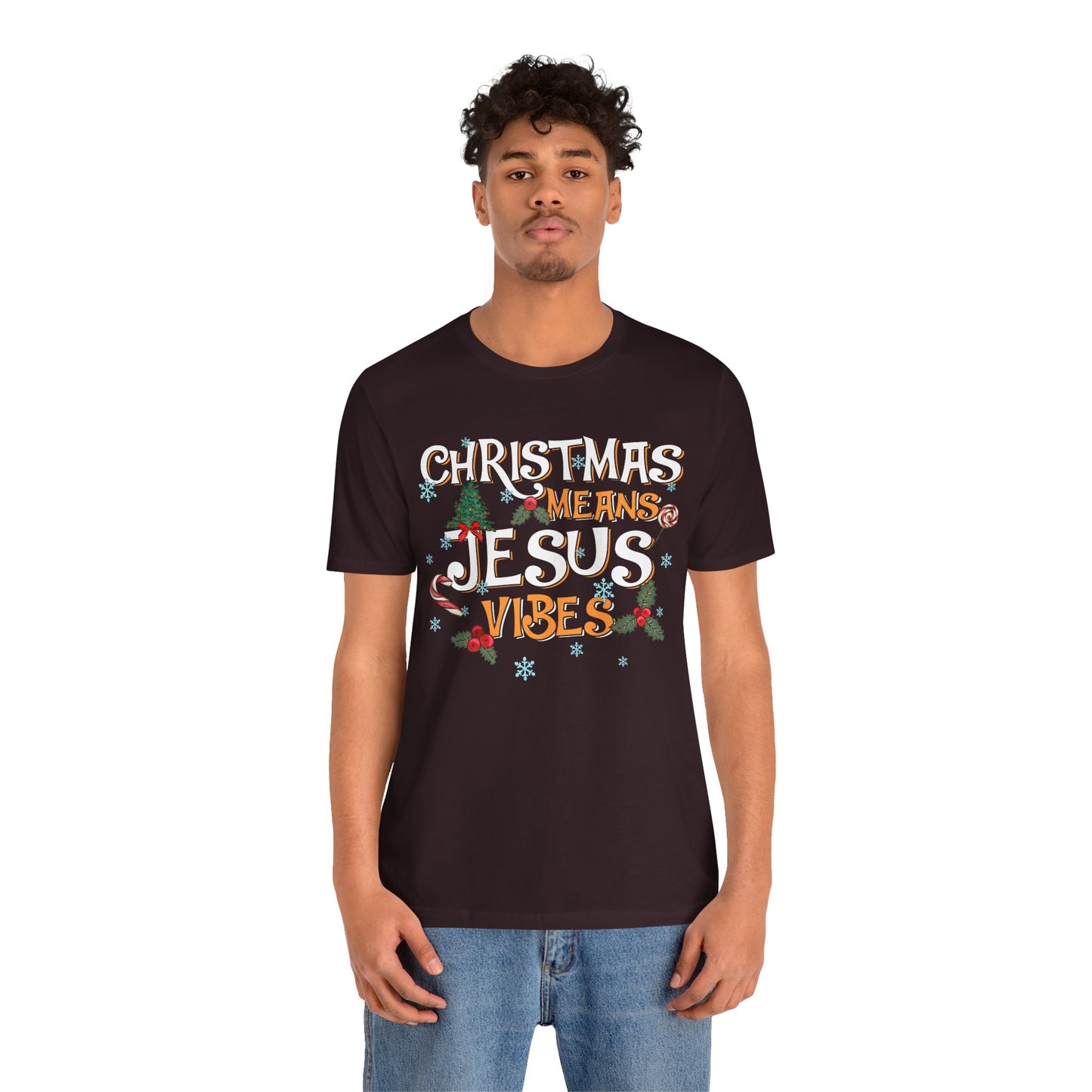 Christmas Means Jesus Vibes Shirt – Christian Faith Holiday Pajama Tee