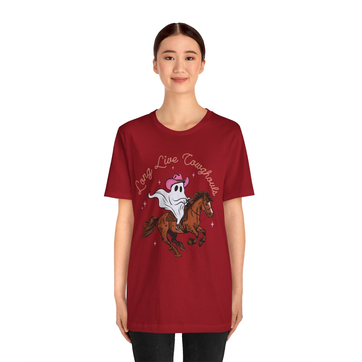 Long Live Cowghouls T-Shirt, Western Ghost Cowgirl Halloween Tee, Spooky Rodeo Shirt