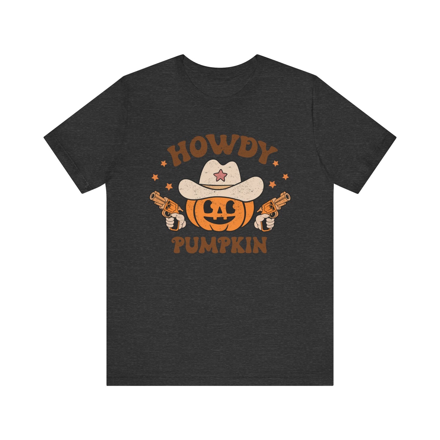 Howdy Pumpkin T-Shirt, Retro Western Cowboy Cowgirl Halloween Tee
