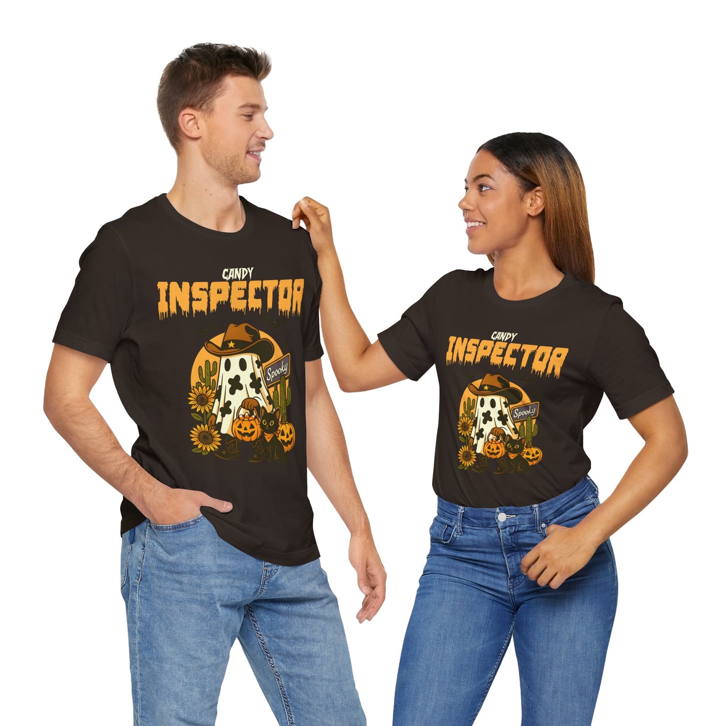 Candy Inspector Shirt – Western Ghost Cowboy Halloween Trick-or-Treat Tee