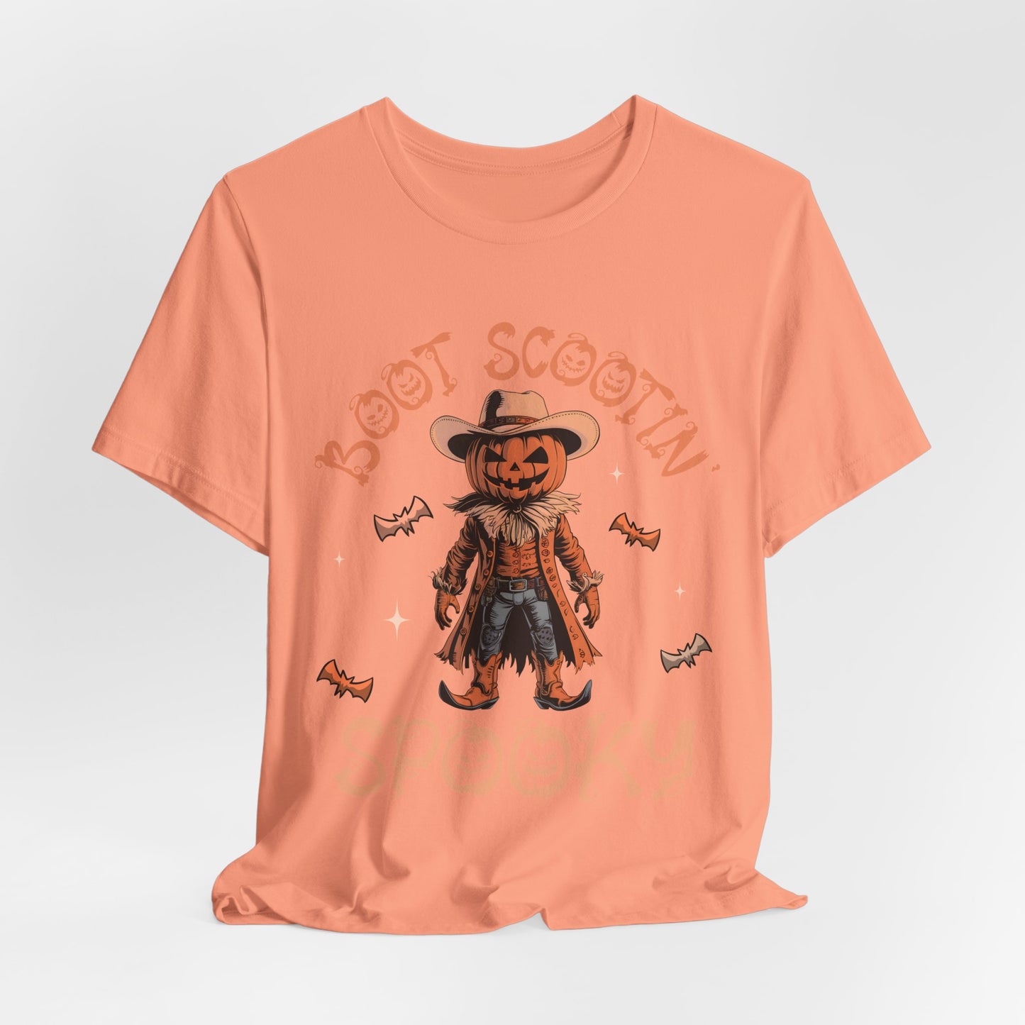 Boot Scootin’ Spooky Shirt – Funny Cowboy Pumpkin Head Western Halloween Tee