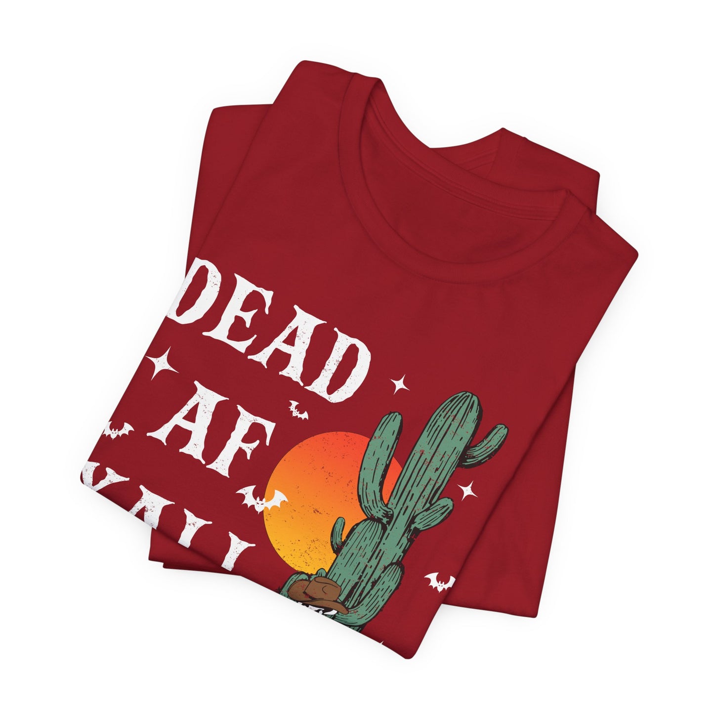 Dead AF Y’all Shirt – Western Skeleton Cowboy Spooky Halloween Tee
