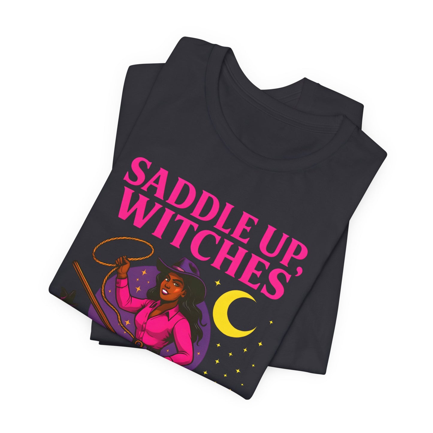 Saddle Up Witches Shirt – Black Cowgirl Western Halloween Tee