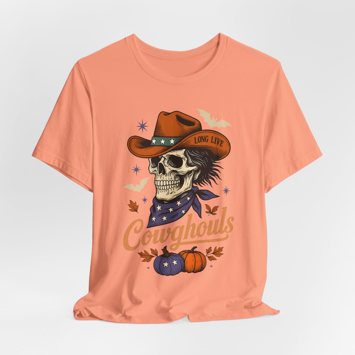 Cowghouls Shirt – Long Live Halloween Skeleton Cowboy Western Ghost Tee