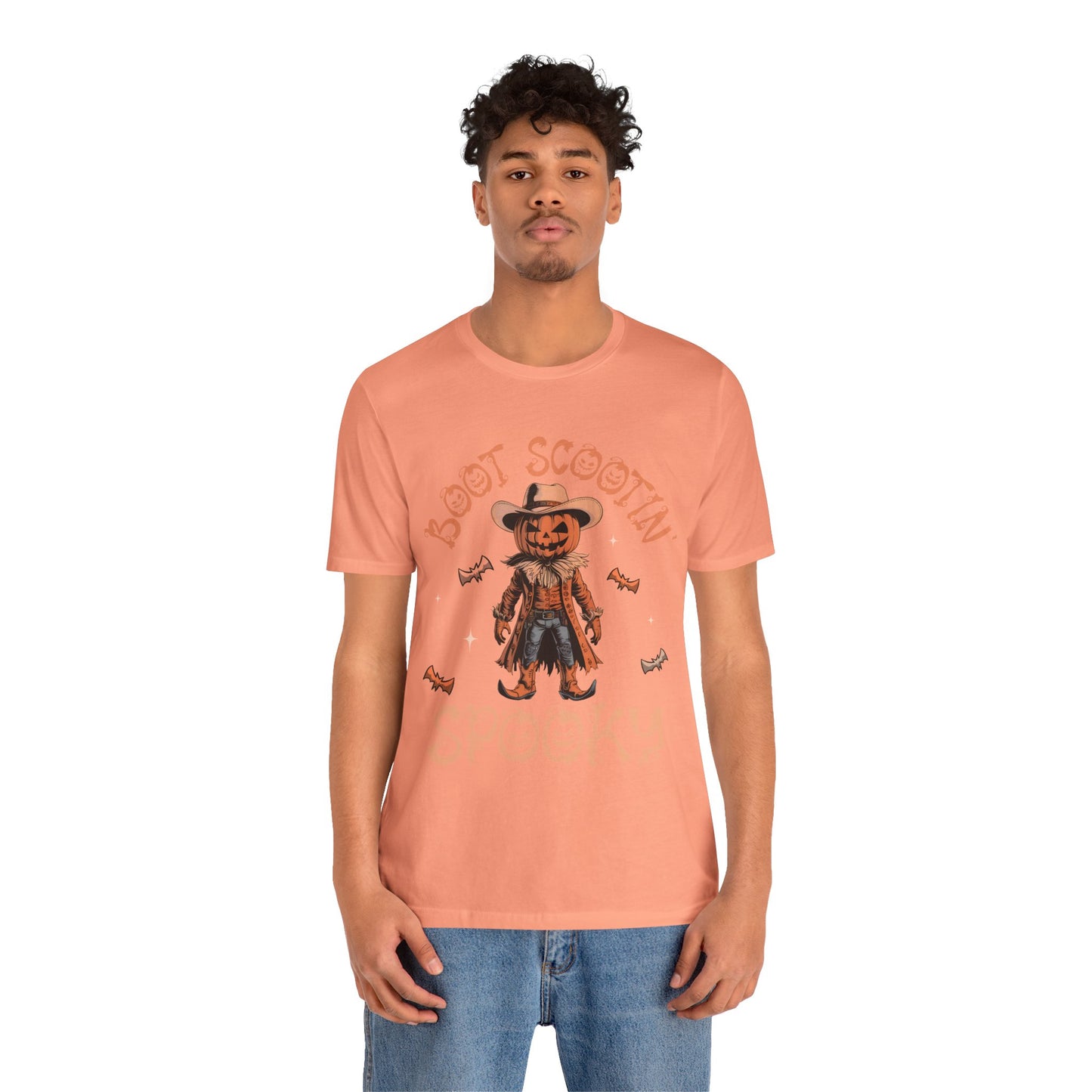 Boot Scootin’ Spooky Shirt – Funny Cowboy Pumpkin Head Western Halloween Tee