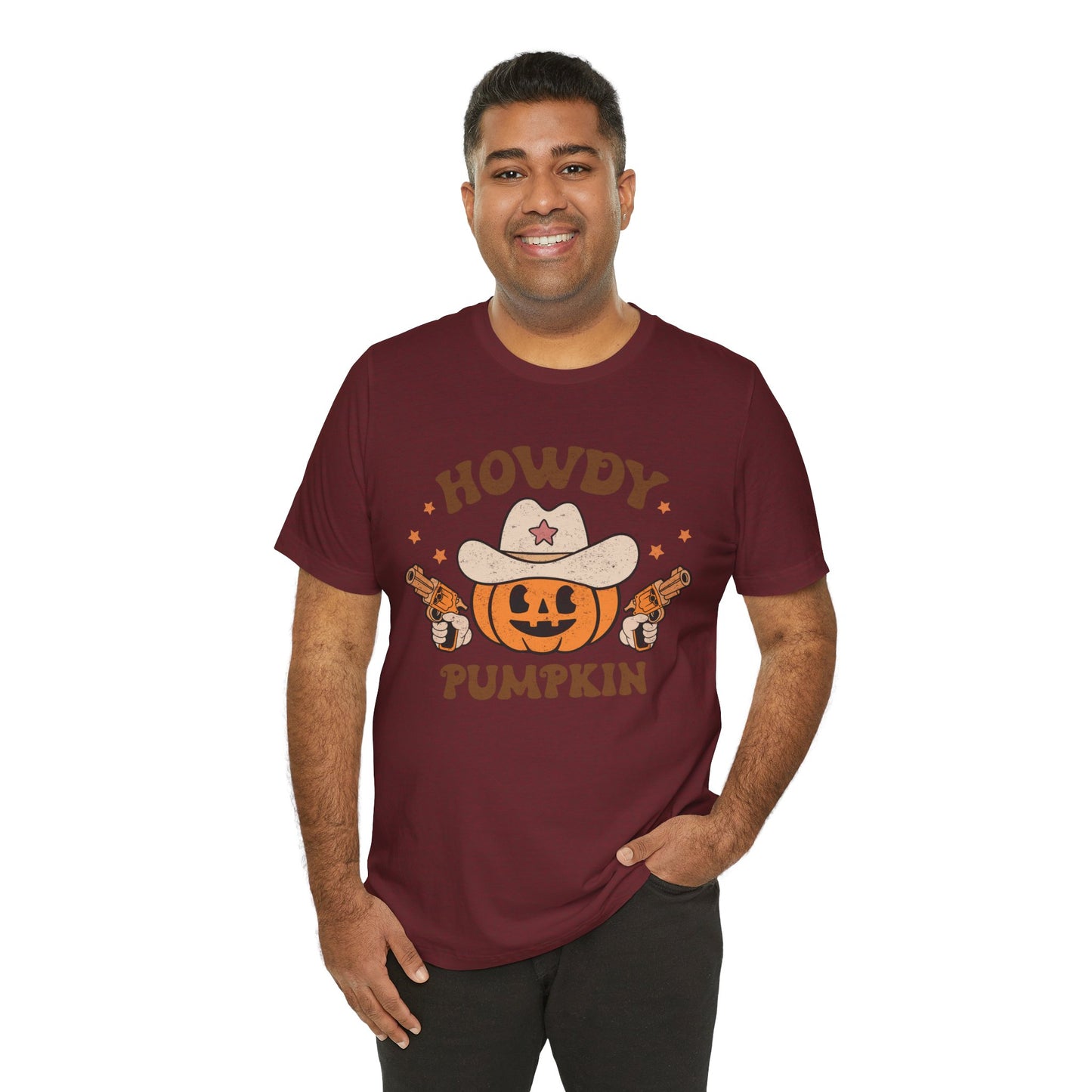Howdy Pumpkin T-Shirt, Retro Western Cowboy Cowgirl Halloween Tee