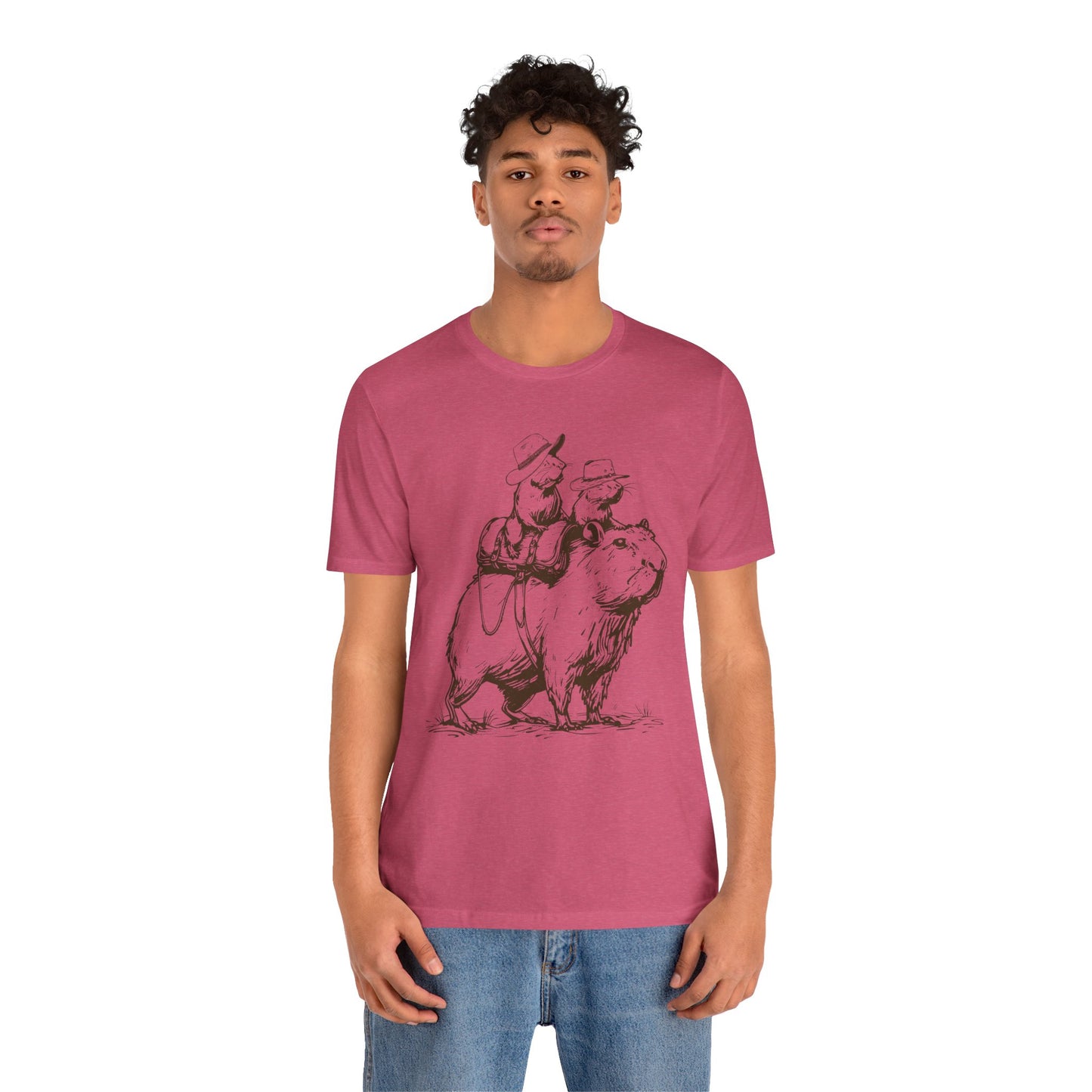 Vintage Rat Riding Capybara Shirt – Funny Western Cowboy Rodeo Tee