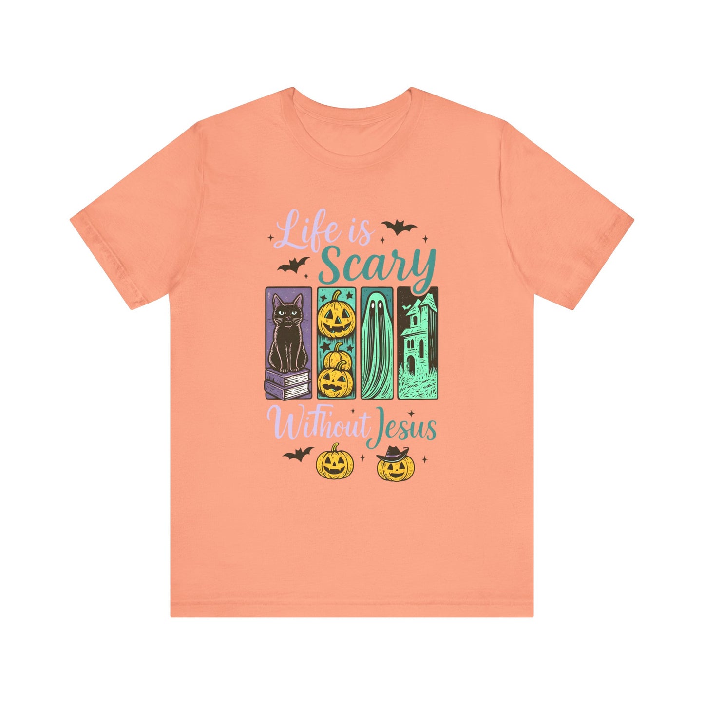 Life Is Scary Without Jesus Shirt – Christian Retro Halloween Faith Tee