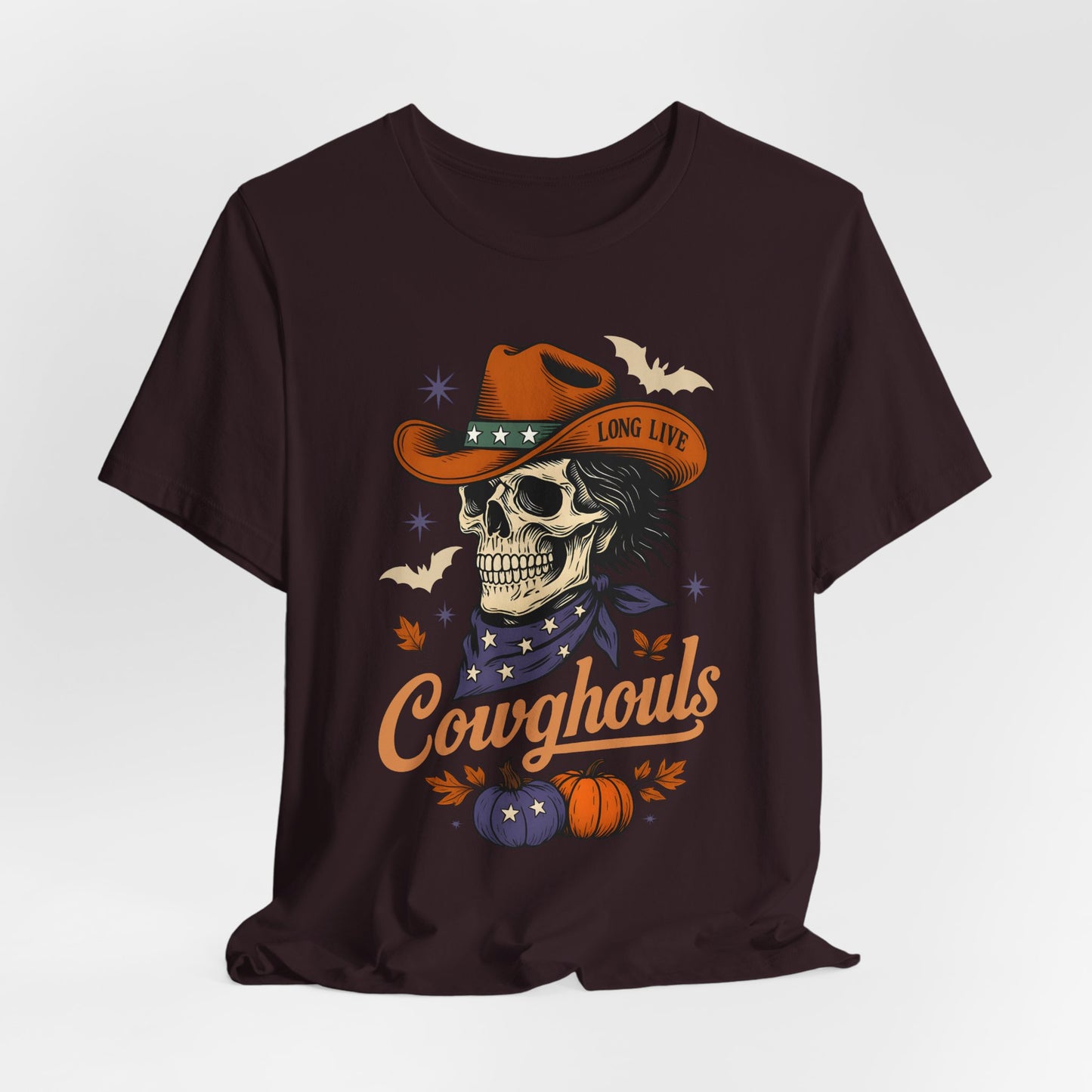 Cowghouls Shirt – Long Live Halloween Skeleton Cowboy Western Ghost Tee