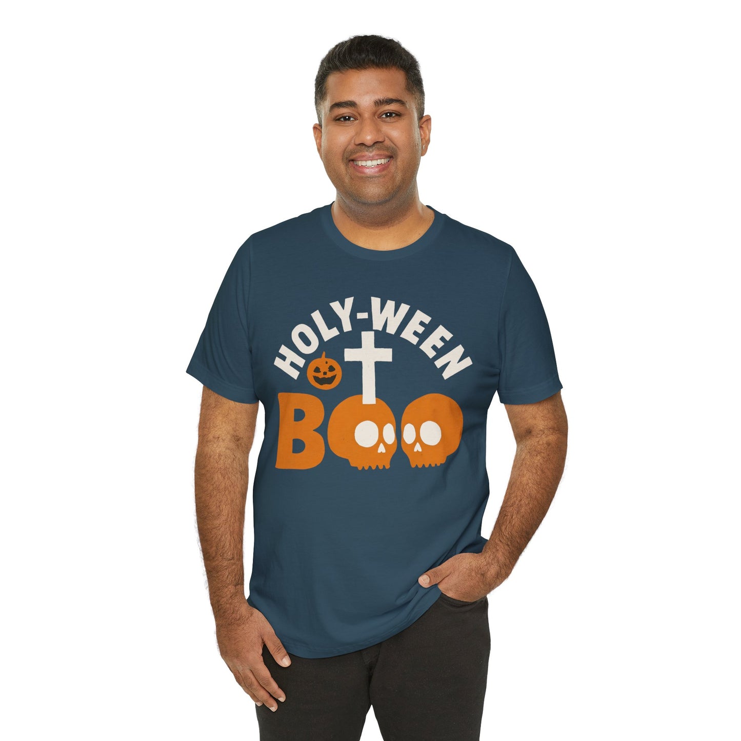 Holy Ween Boo Shirt – Christian Halloween Cross & Skull Faith Tee