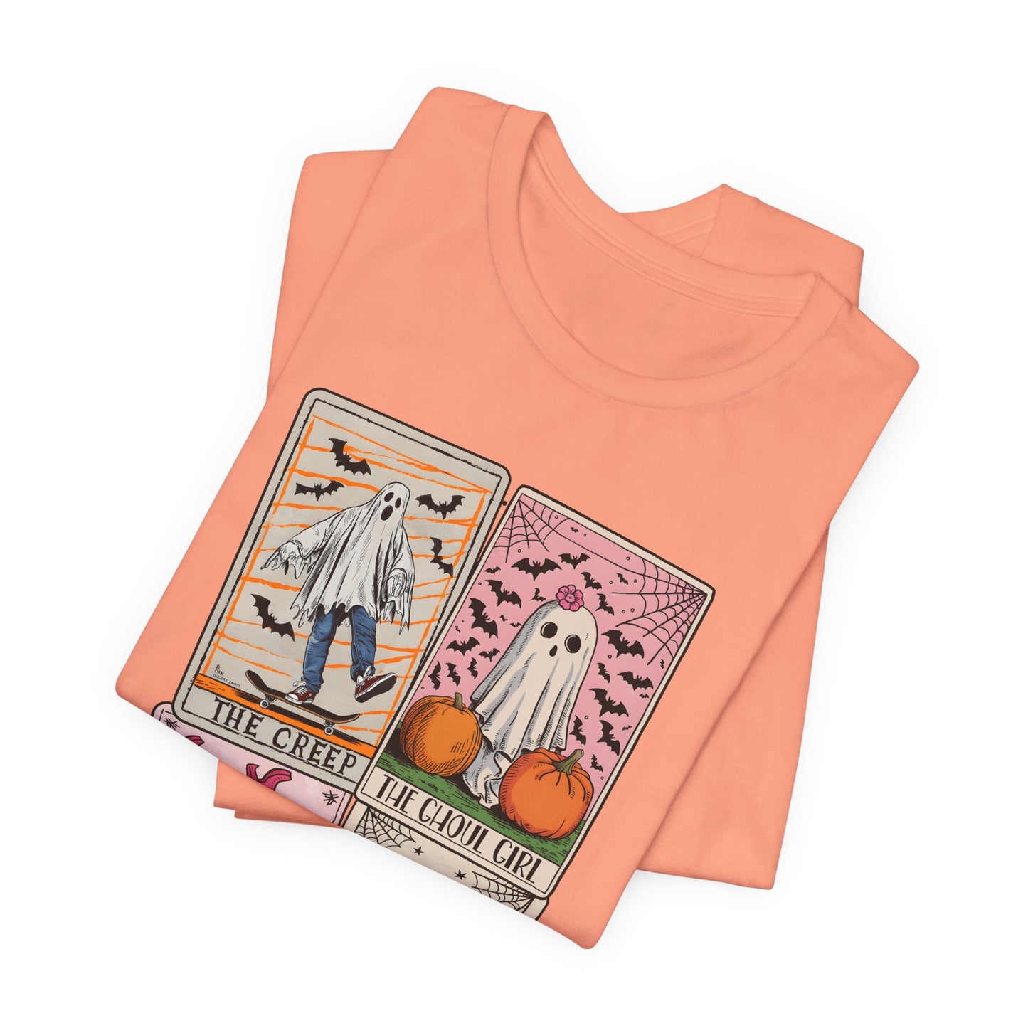 Halloween Tarot Card Ghost Shirt – The Creep, The Ghoul Girl, The Floaty Tee