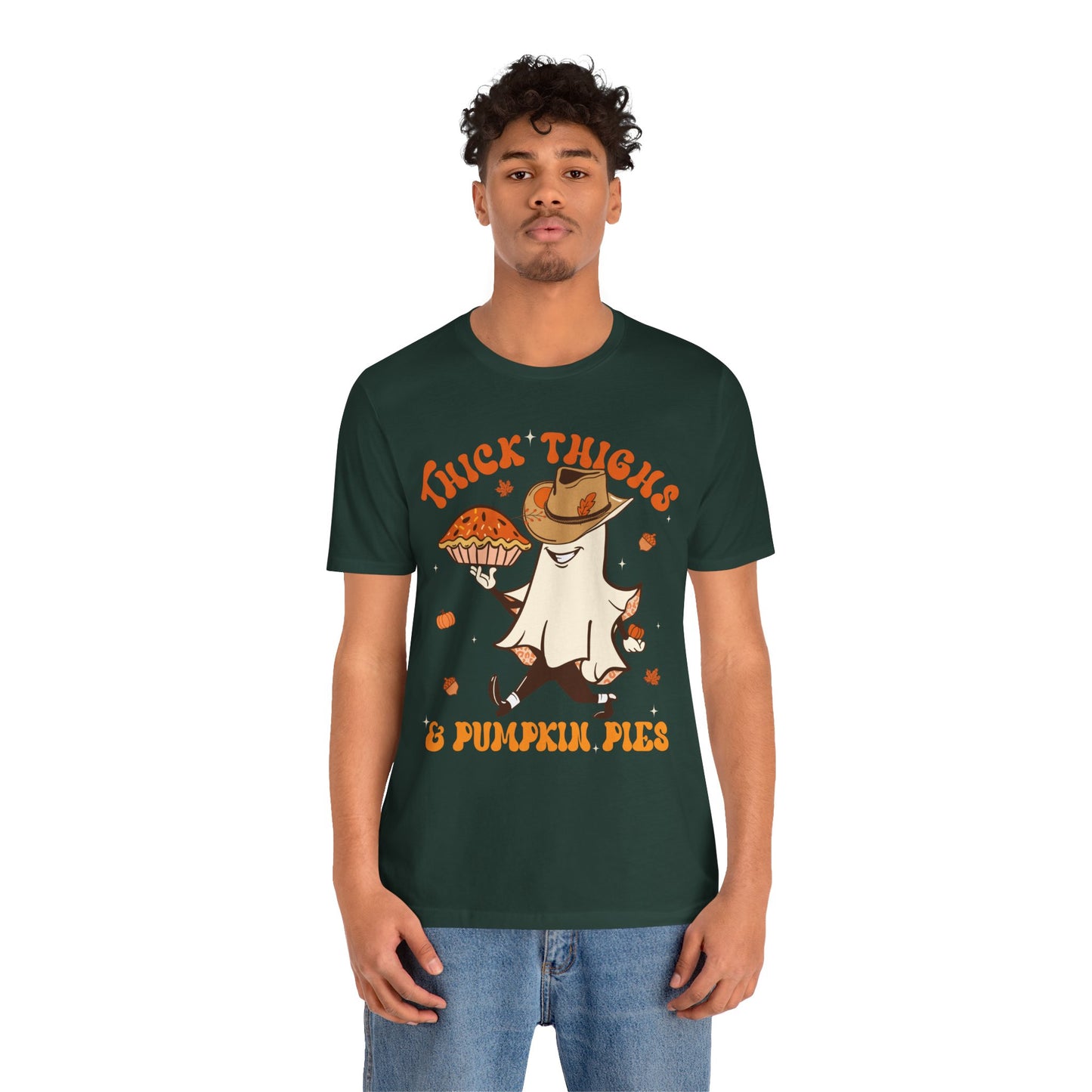 Thick Thighs Pumpkin Pies Shirt – Funny Howdy Ghost Western Halloween Tee