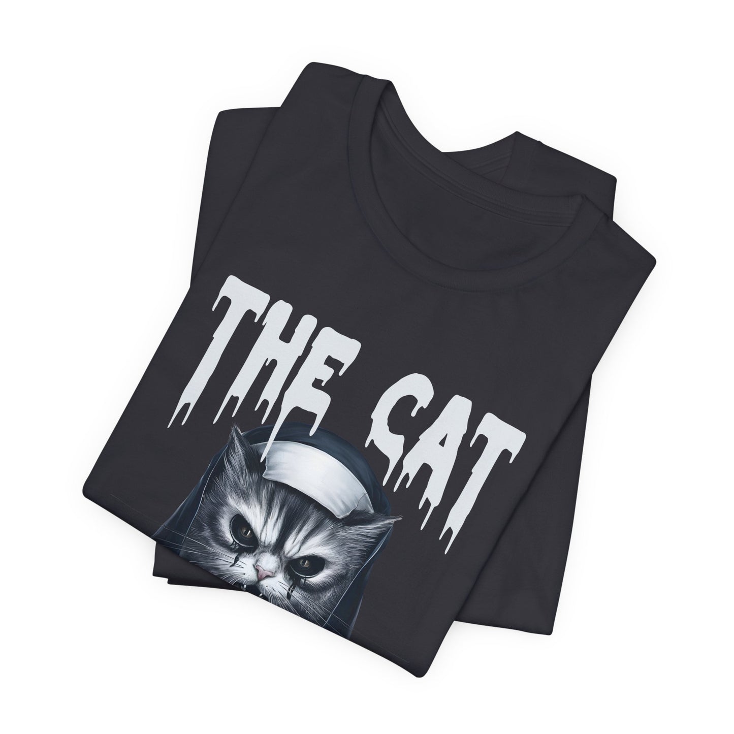 Spooky Cat Nun Halloween Creepy Cat Lovers Spooky Season T-Shirt