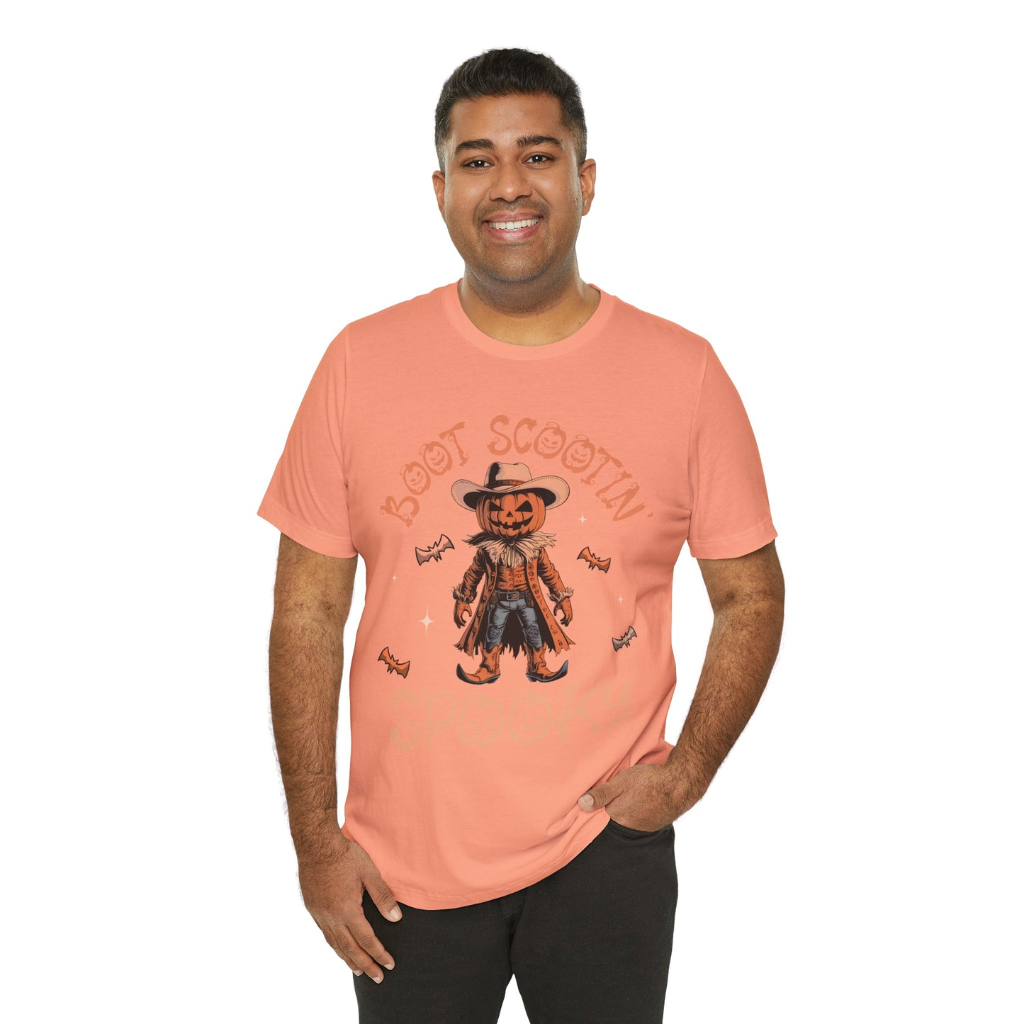Boot Scootin’ Spooky Shirt – Funny Cowboy Pumpkin Head Western Halloween Tee