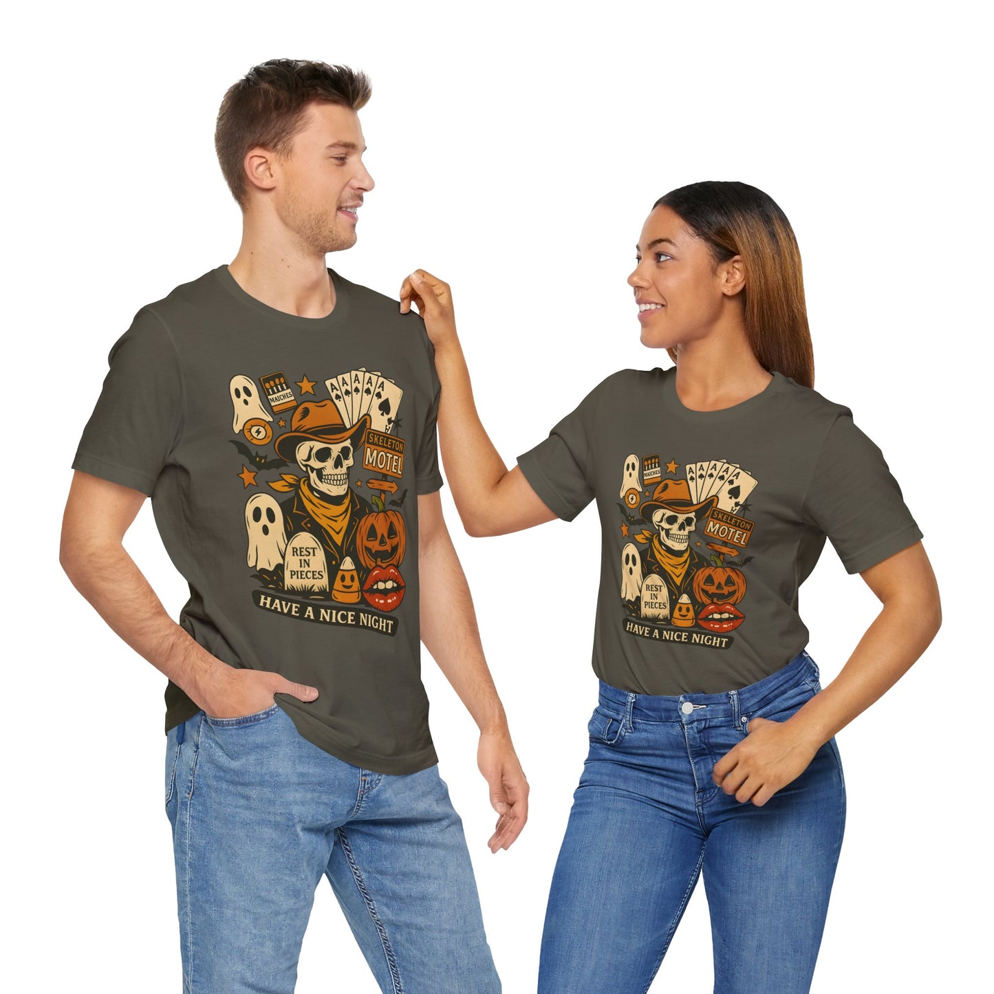Have A Nice Night Shirt – Spooky Cowboy Skeleton Western Halloween Tee