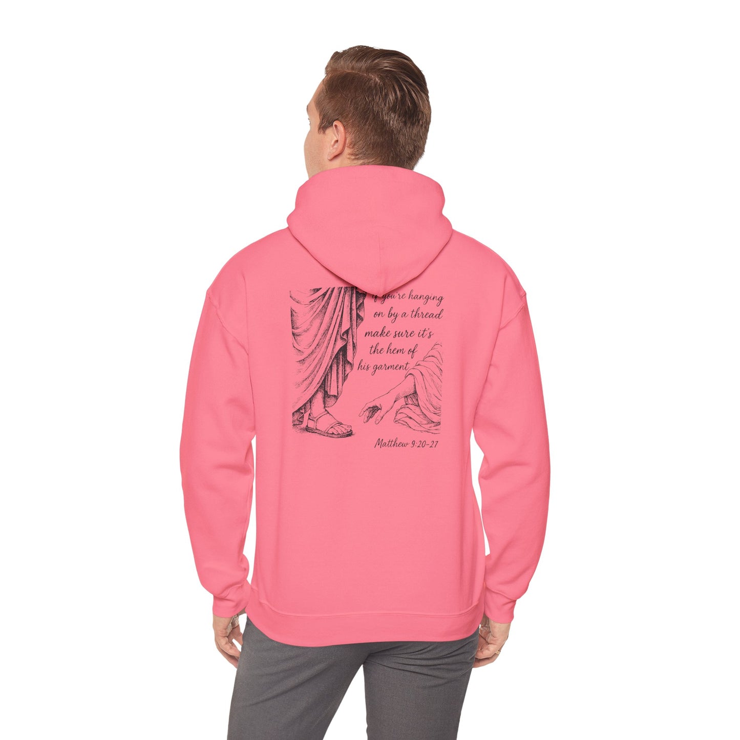 Hem of His Garment Hoodie – Matthew Bible Verse Christian Faith Pullover