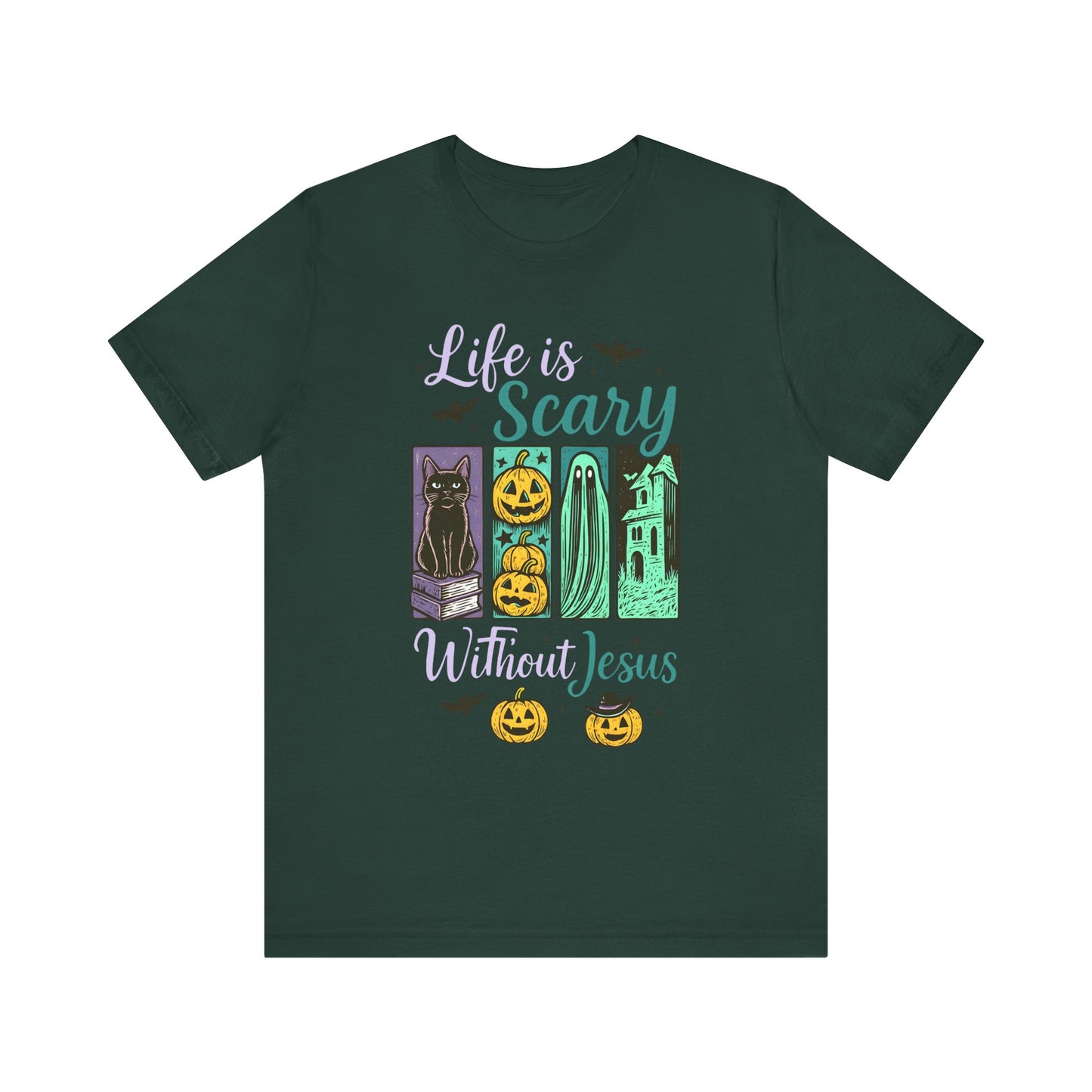 Life Is Scary Without Jesus Shirt – Christian Retro Halloween Faith Tee