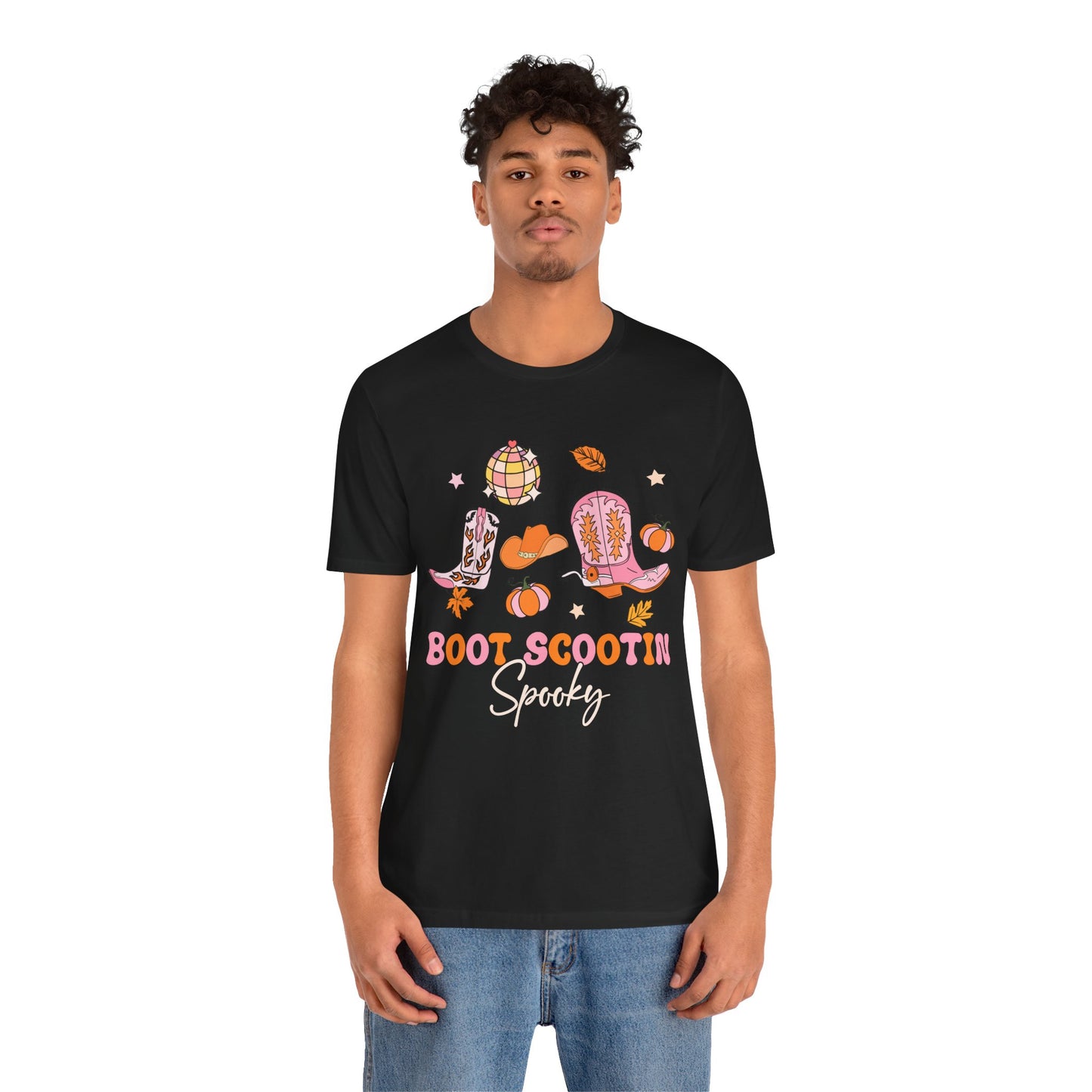 Boot Scootin Spooky Howdy Western Halloween Thanksgiving T-Shirt, Retro Cowgirl Fall Tee