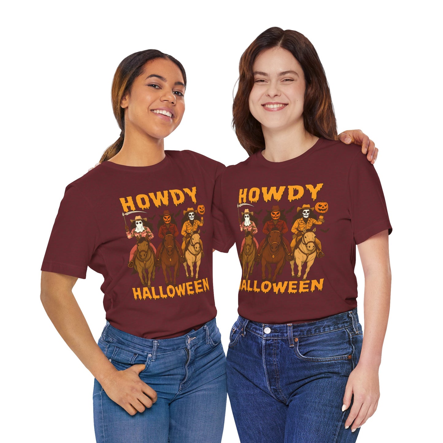 Howdy Halloween Shirt – Spooky Western Skeleton Cowboy Riders Tee, Funny Rodeo Fall Outfit