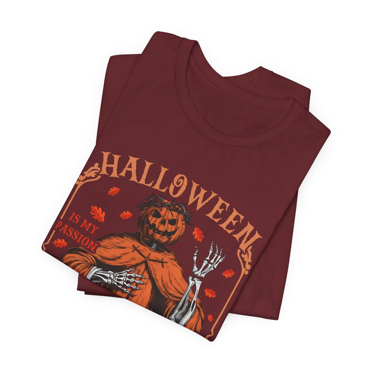Halloween Is My Passion Jesus Cross Christian Jack O Lantern T-Shirt