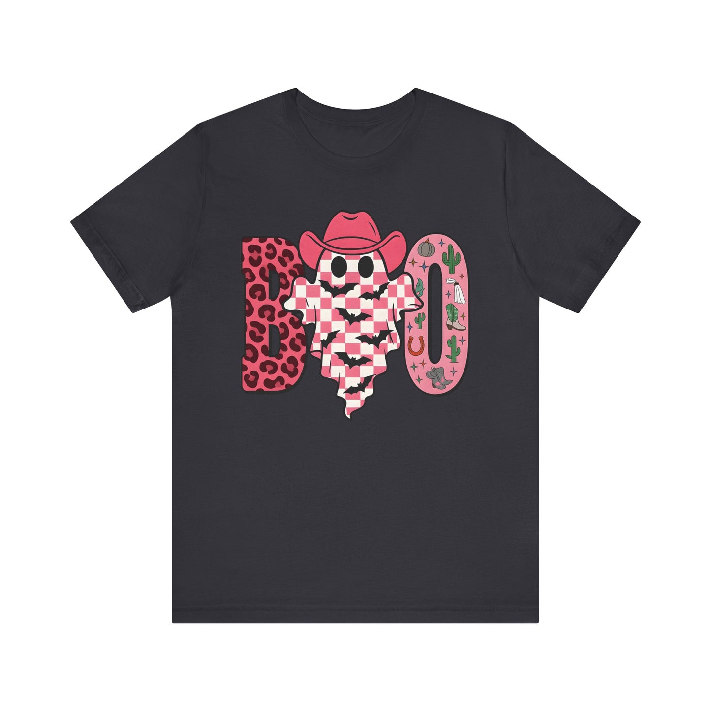 Pink BOO Shirt – Western Ghost Cowgirl Hat Halloween Tee
