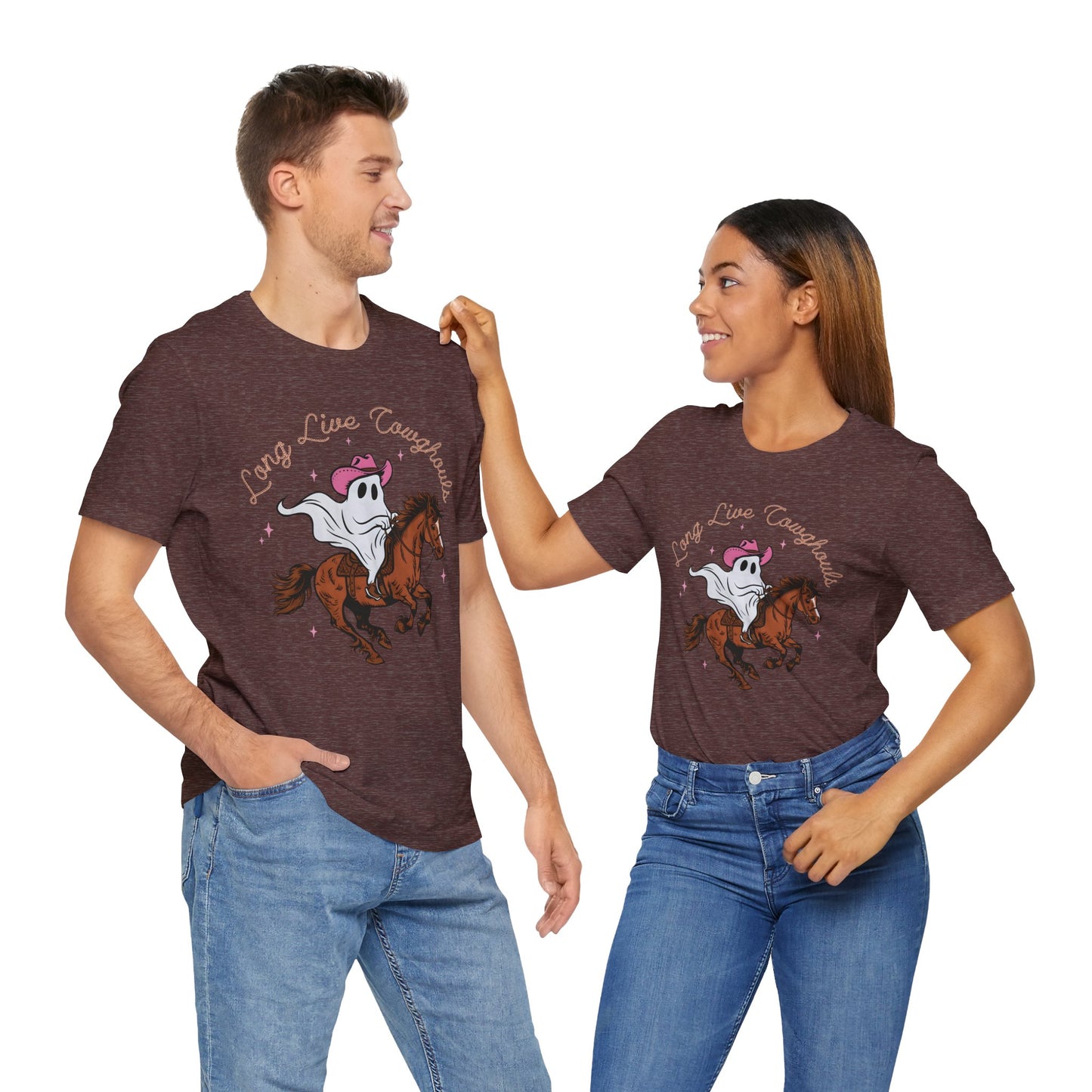 Long Live Cowghouls T-Shirt, Western Ghost Cowgirl Halloween Tee, Spooky Rodeo Shirt