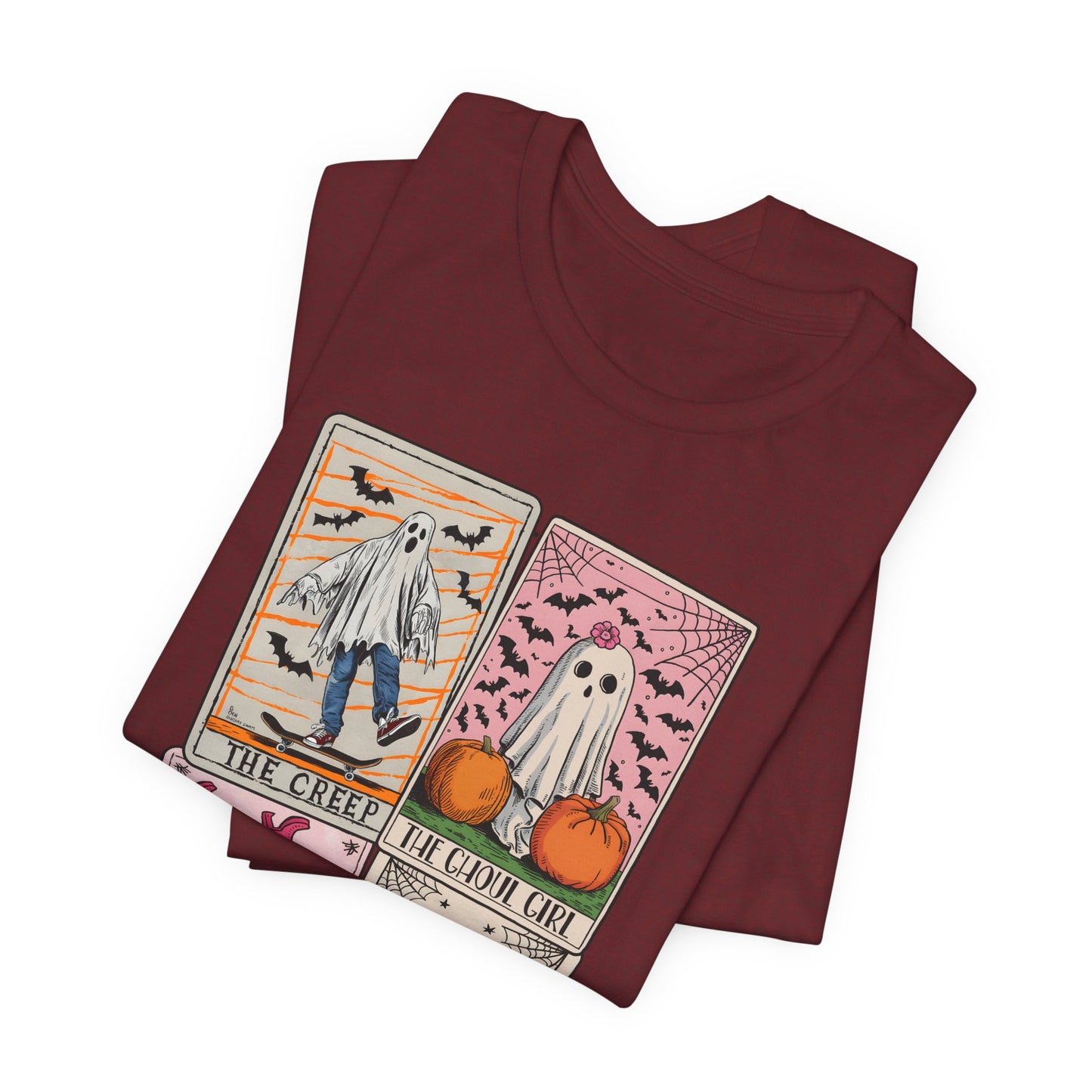 Halloween Tarot Card Ghost Shirt – The Creep, The Ghoul Girl, The Floaty Tee