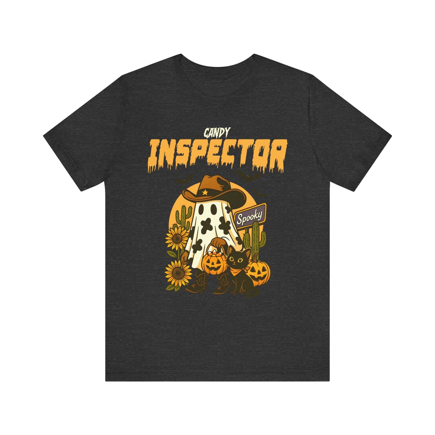 Candy Inspector Shirt – Western Ghost Cowboy Halloween Trick-or-Treat Tee