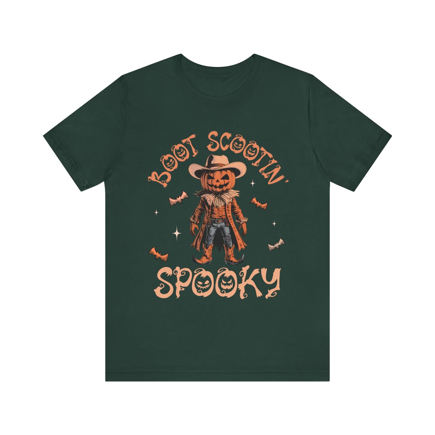 Boot Scootin’ Spooky Shirt – Funny Cowboy Pumpkin Head Western Halloween Tee