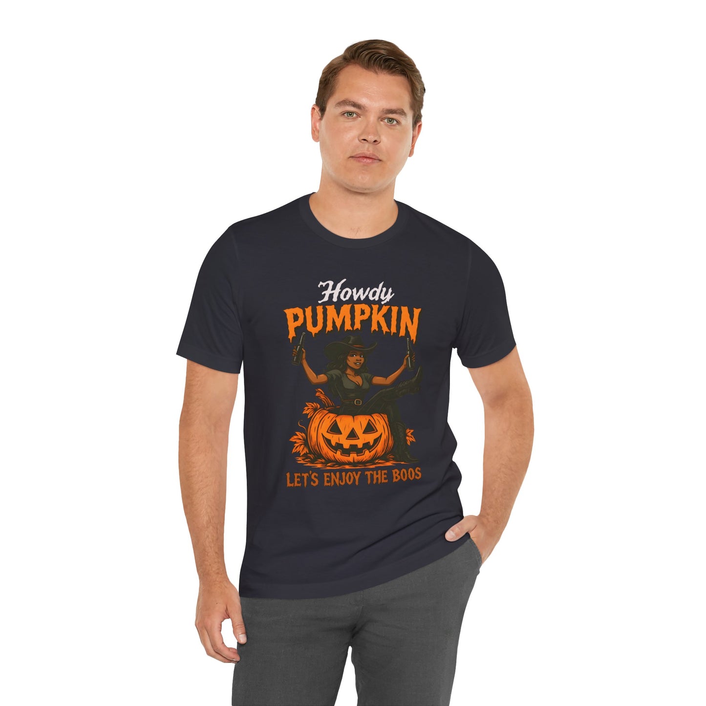 Howdy Pumpkin Shirt – Funny Black Cowgirl Western Halloween Tee