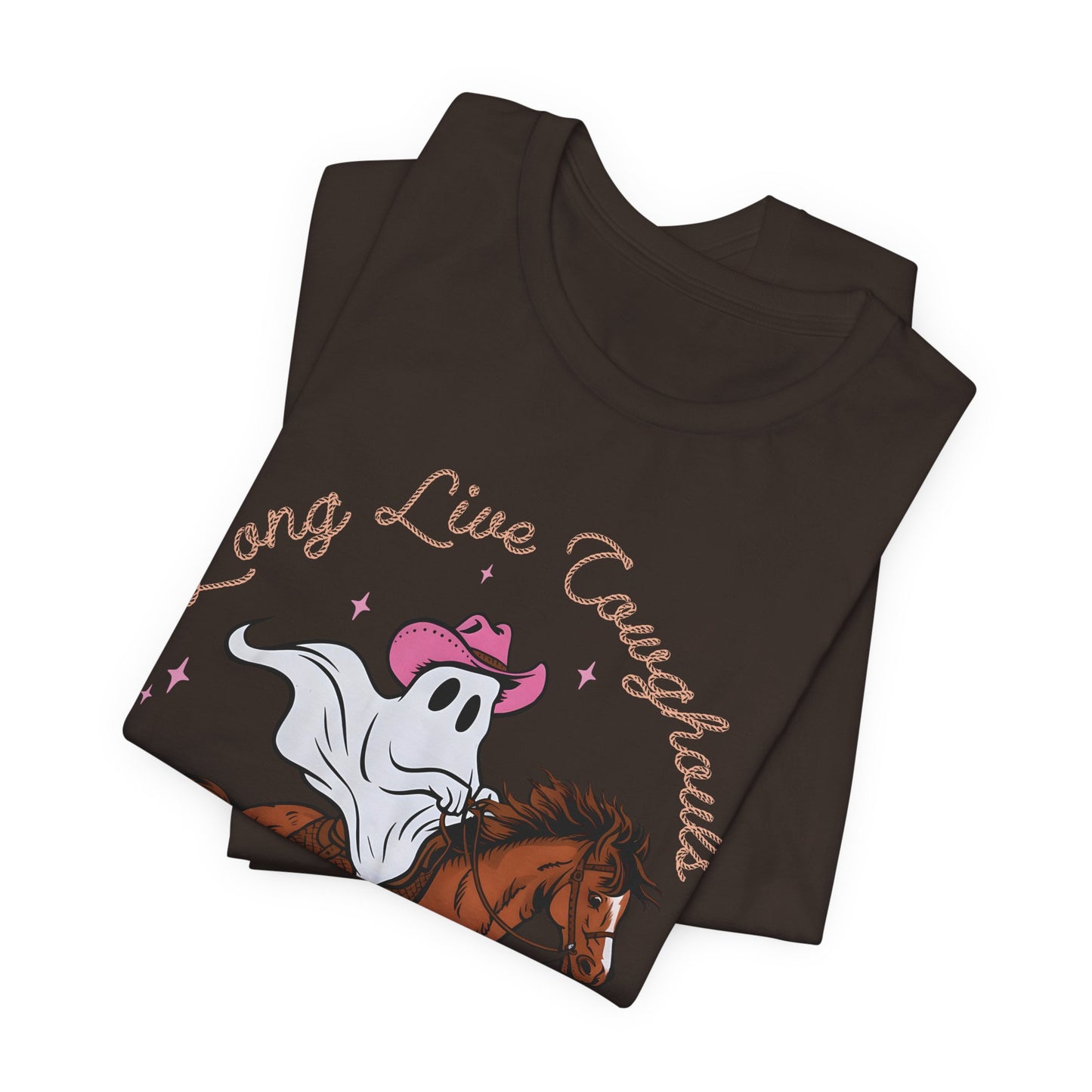 Long Live Cowghouls T-Shirt, Western Ghost Cowgirl Halloween Tee, Spooky Rodeo Shirt