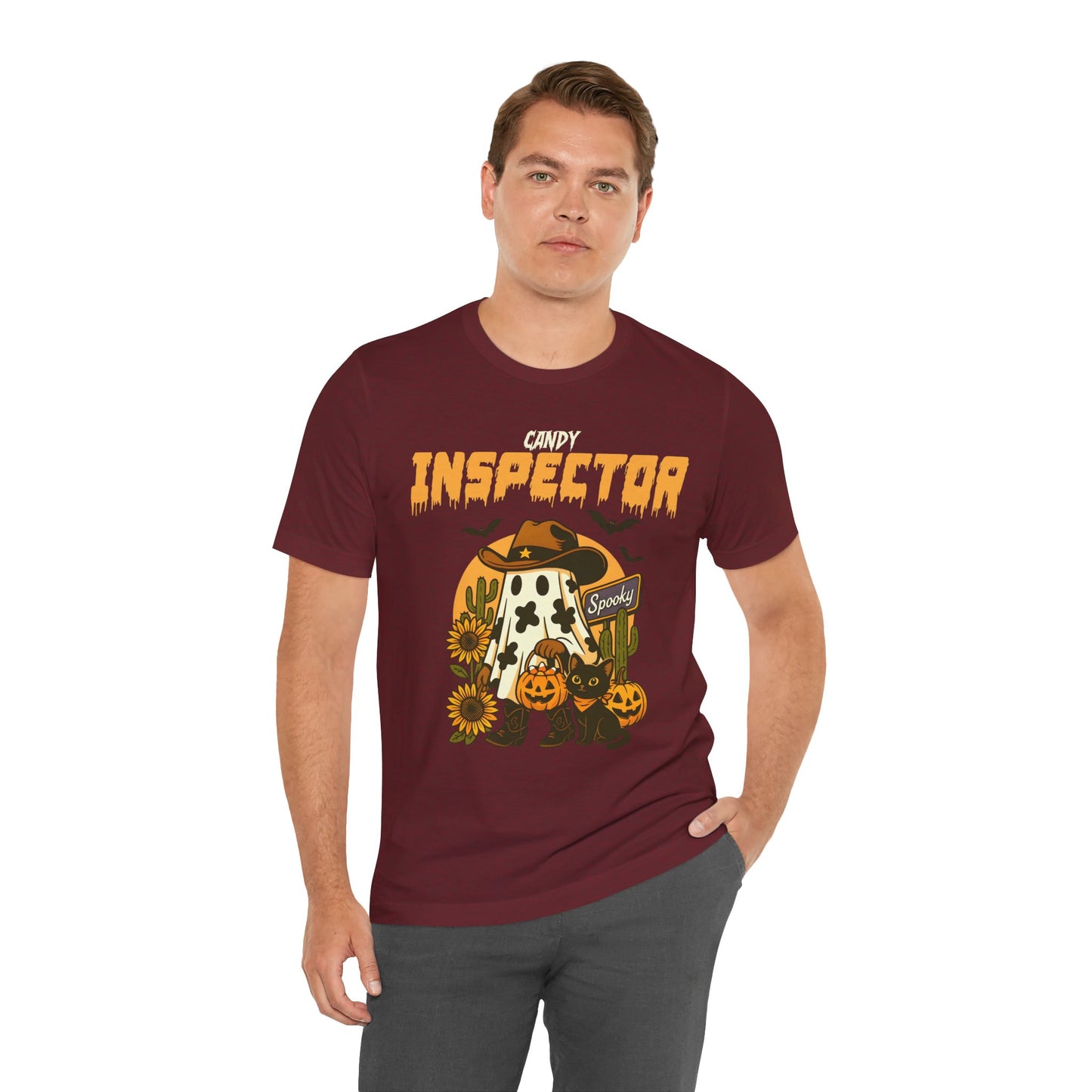 Candy Inspector Shirt – Western Ghost Cowboy Halloween Trick-or-Treat Tee