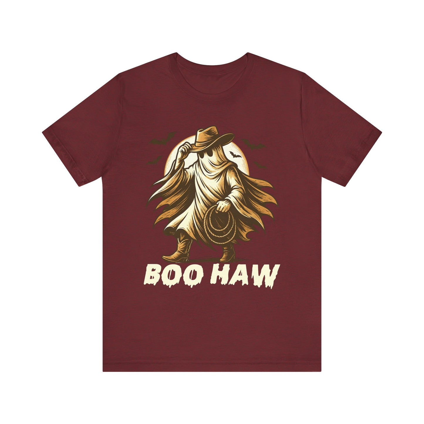 Boo Haw Shirt Ghost Cowboy Western Halloween Tee, Funny Rodeo Spirit Fall Outfit
