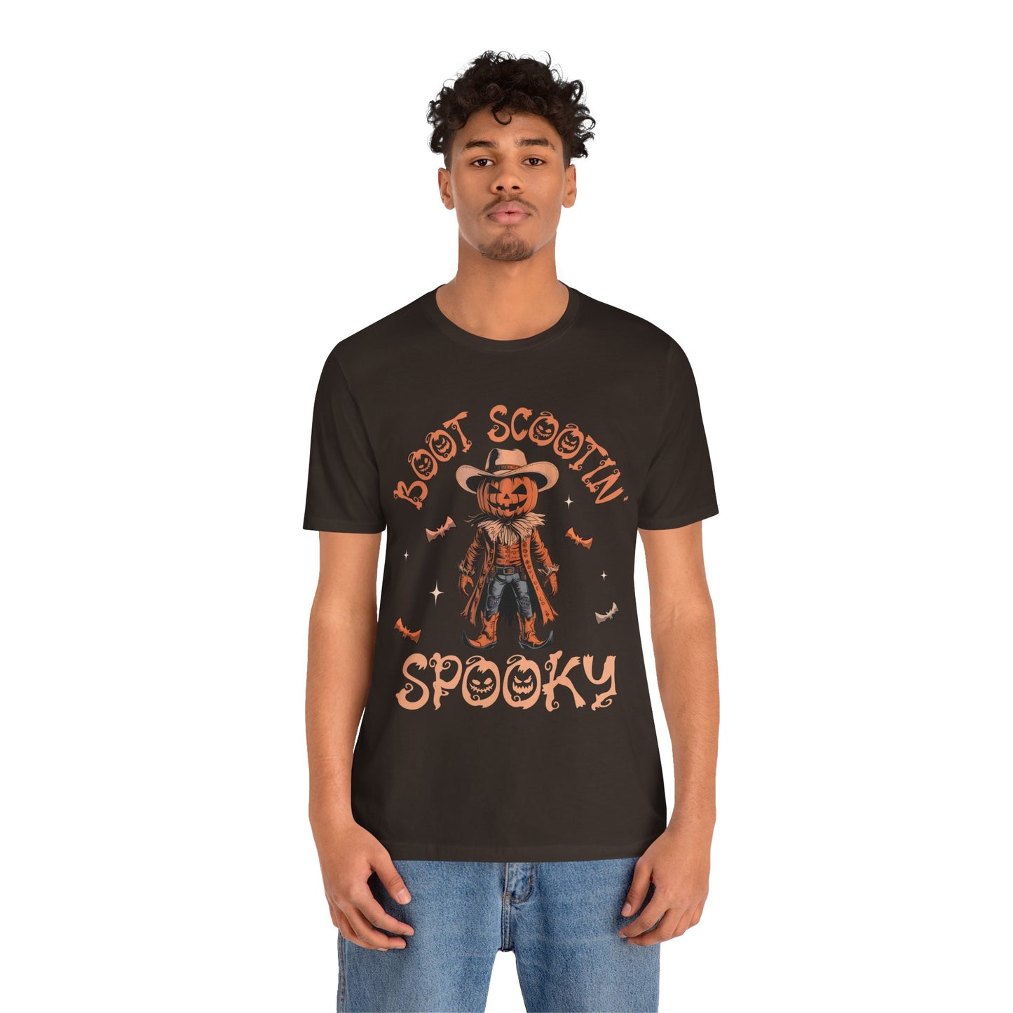 Boot Scootin’ Spooky Shirt – Funny Cowboy Pumpkin Head Western Halloween Tee