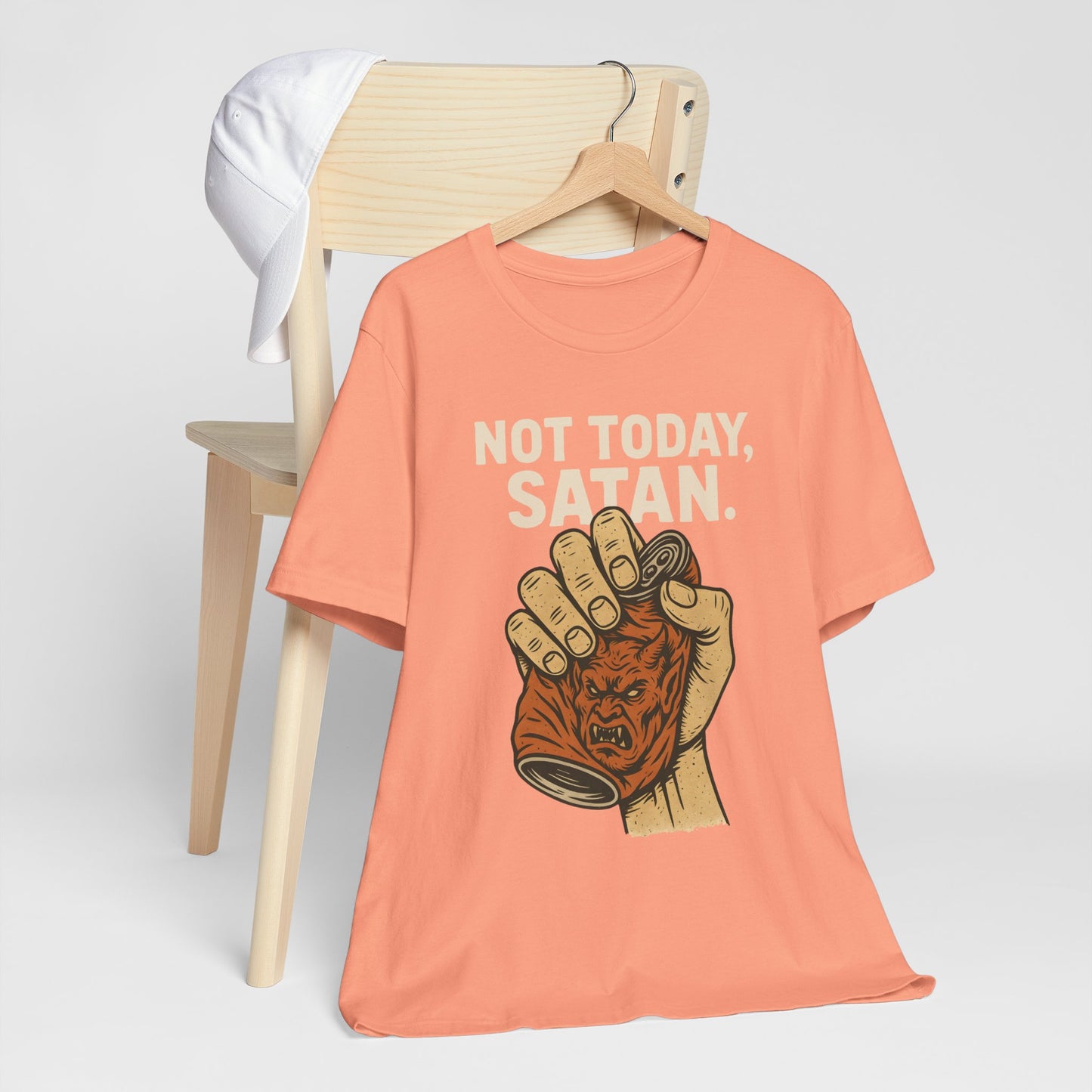 Not Today Satan Shirt – Funny Christian Faith Halloween Anti-Devil Tee