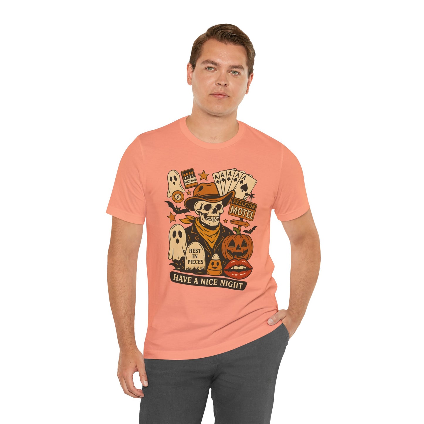 Have A Nice Night Shirt – Spooky Cowboy Skeleton Western Halloween Tee