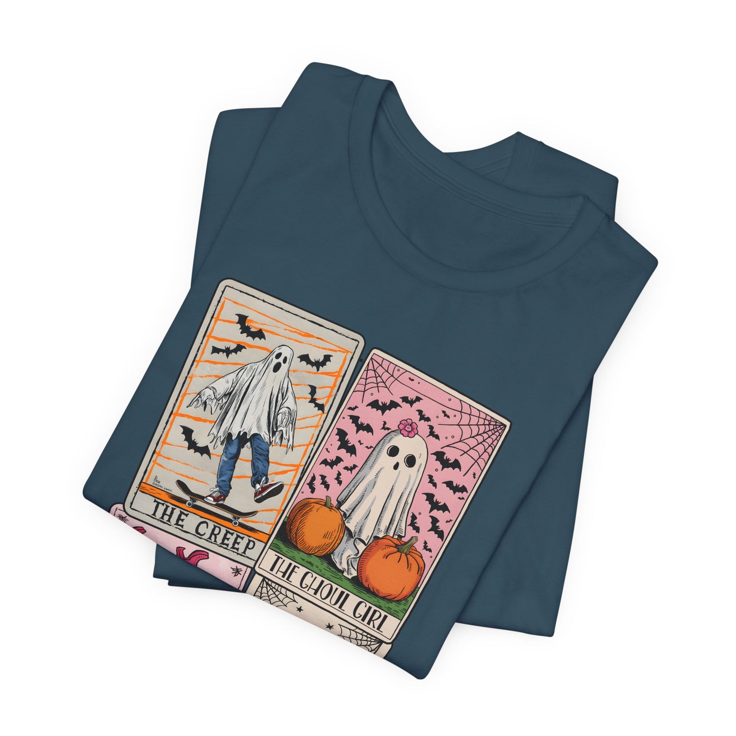 Halloween Tarot Card Ghost Shirt – The Creep, The Ghoul Girl, The Floaty Tee