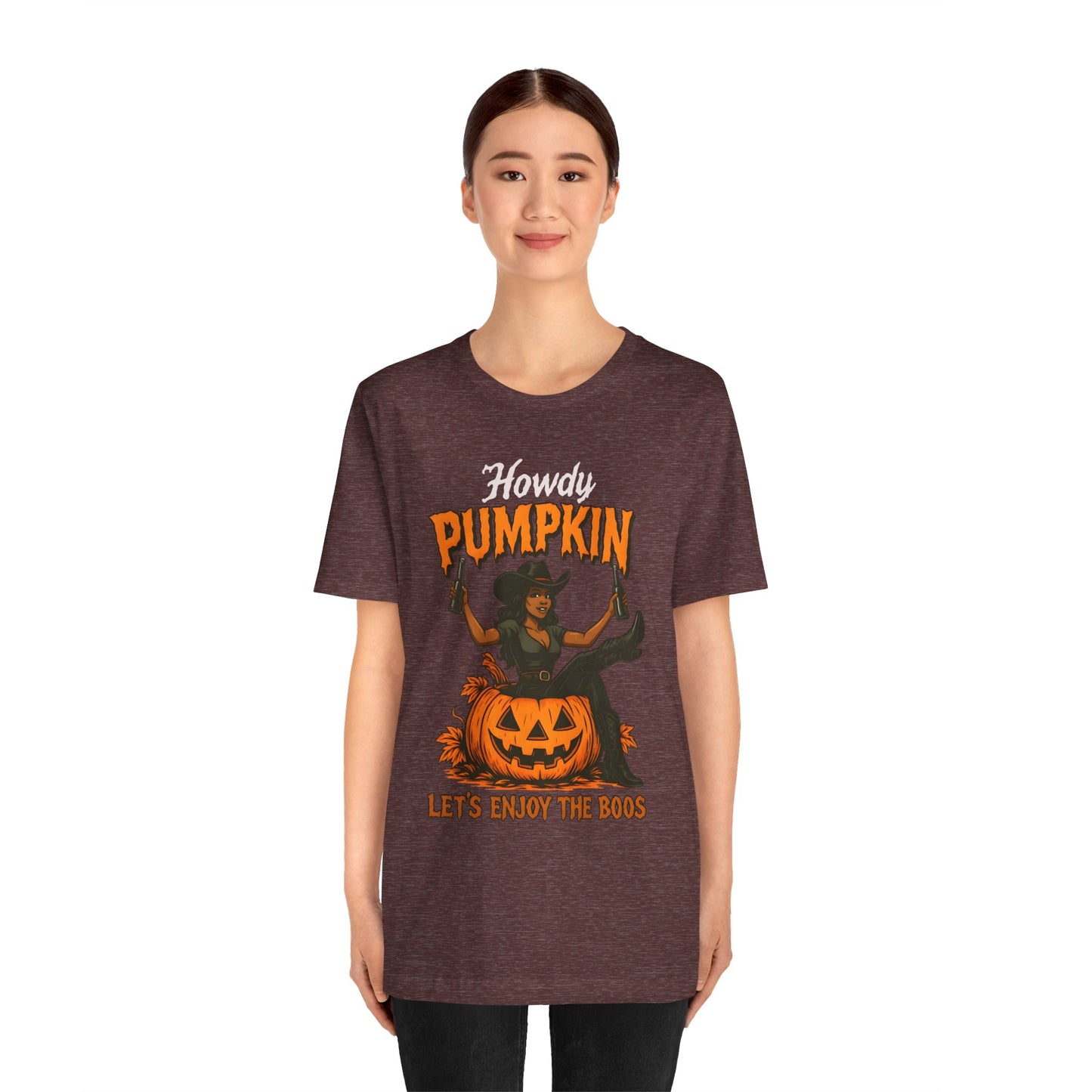 Howdy Pumpkin Shirt – Funny Black Cowgirl Western Halloween Tee