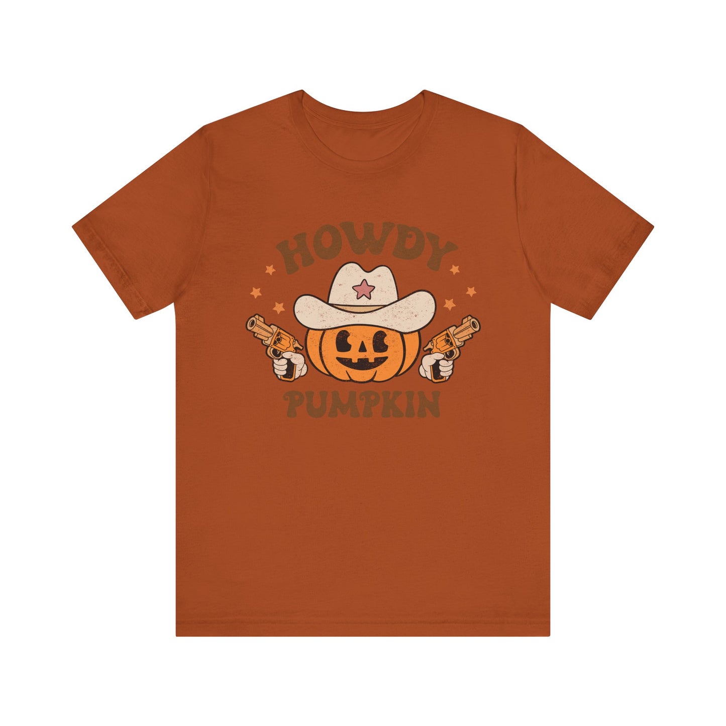 Howdy Pumpkin T-Shirt, Retro Western Cowboy Cowgirl Halloween Tee