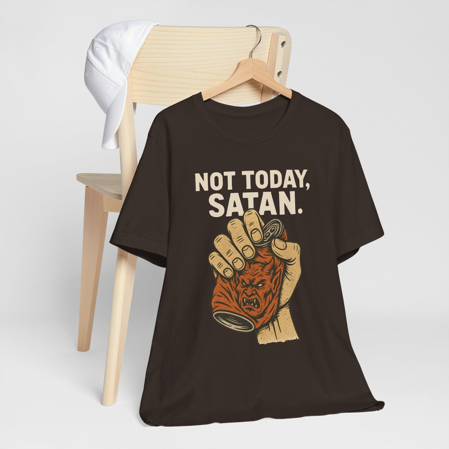 Not Today Satan Shirt – Funny Christian Faith Halloween Anti-Devil Tee