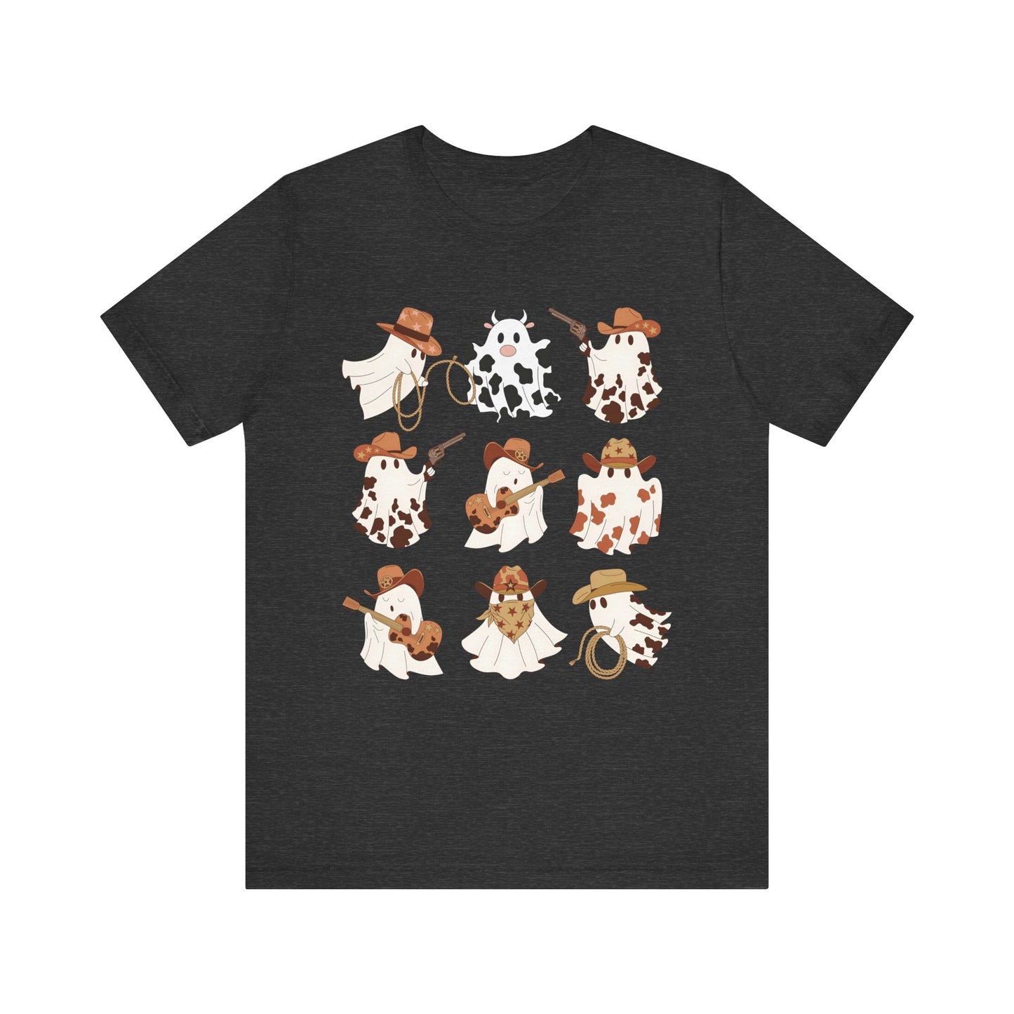 Ghost Cowboy Halloween Western Country Boo Guitar Cowgirl T-Shirt