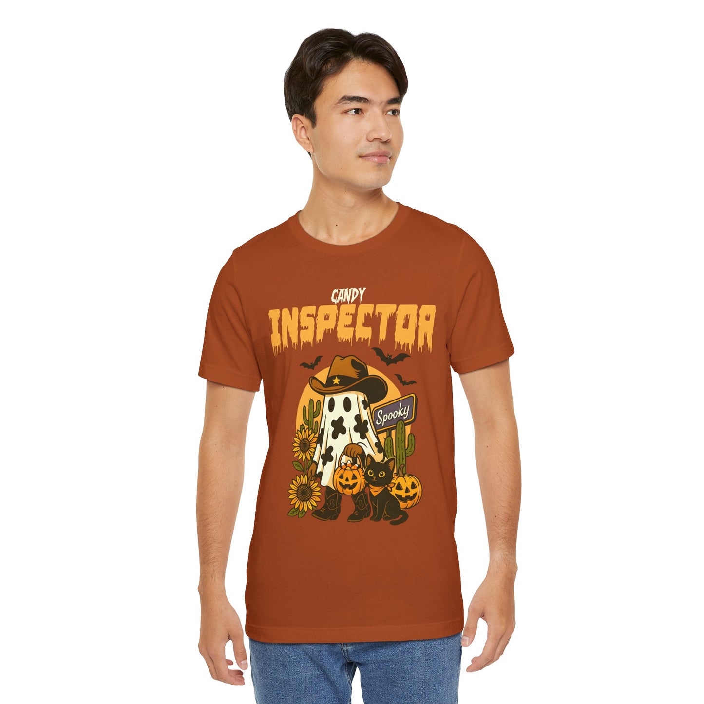 Candy Inspector Shirt – Western Ghost Cowboy Halloween Trick-or-Treat Tee