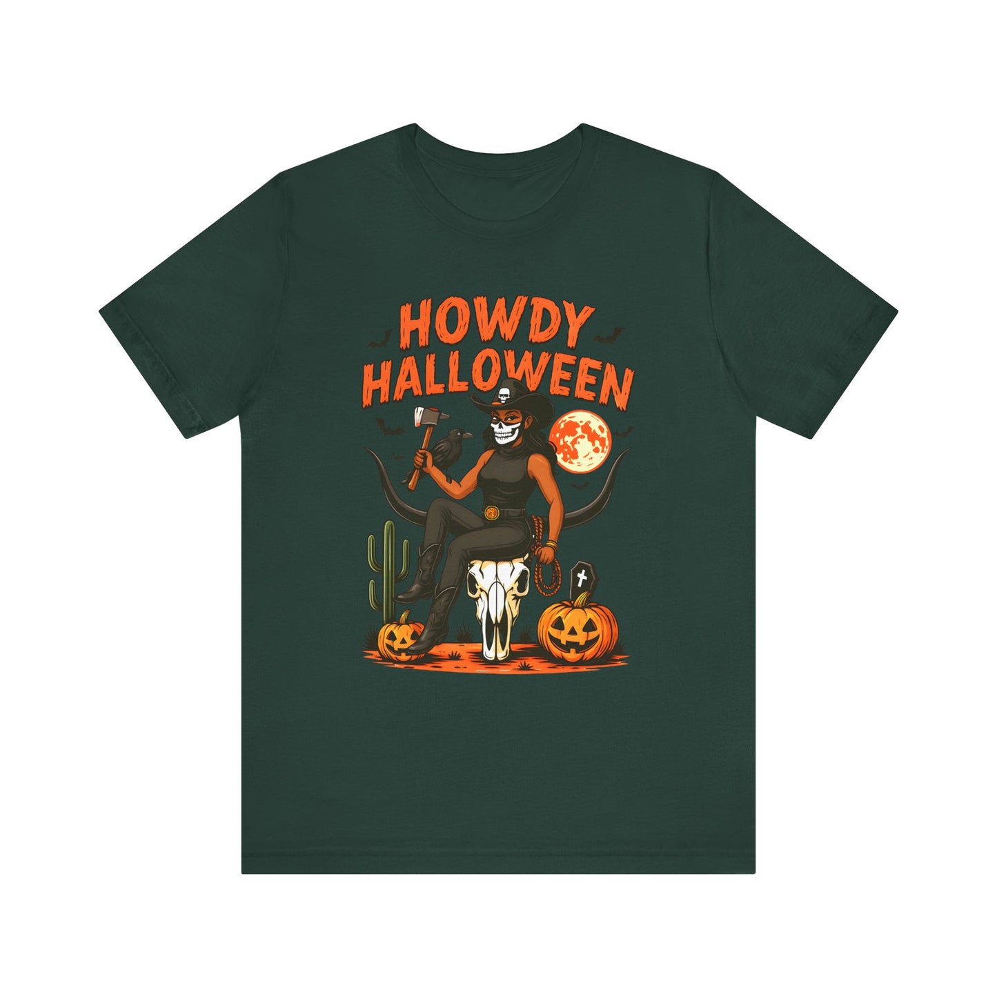 Howdy Halloween Shirt – Skeleton Cowgirl Western Fall Rodeo Tee