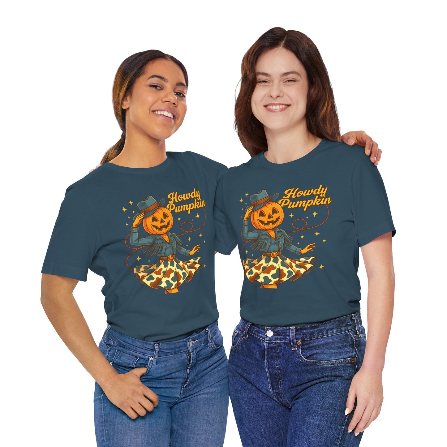 Howdy Pumpkin Shirt Cute Cowgirl Halloween Tee Western Fall Outfit for Women